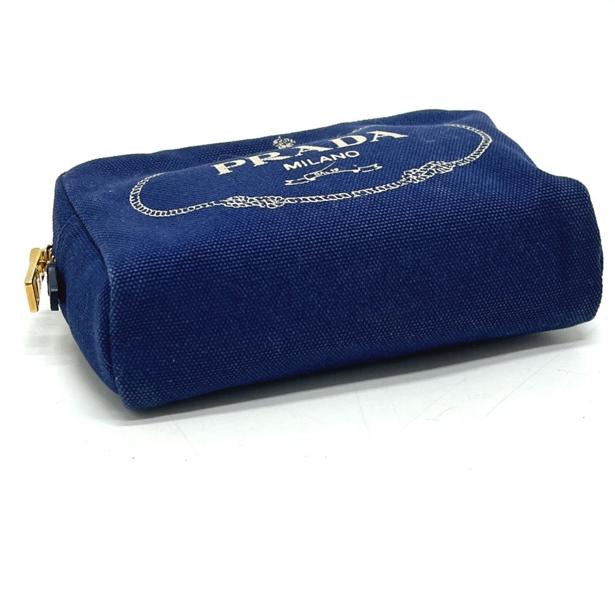 Prada Blue Canvas Pouch (Pre-Owned)
