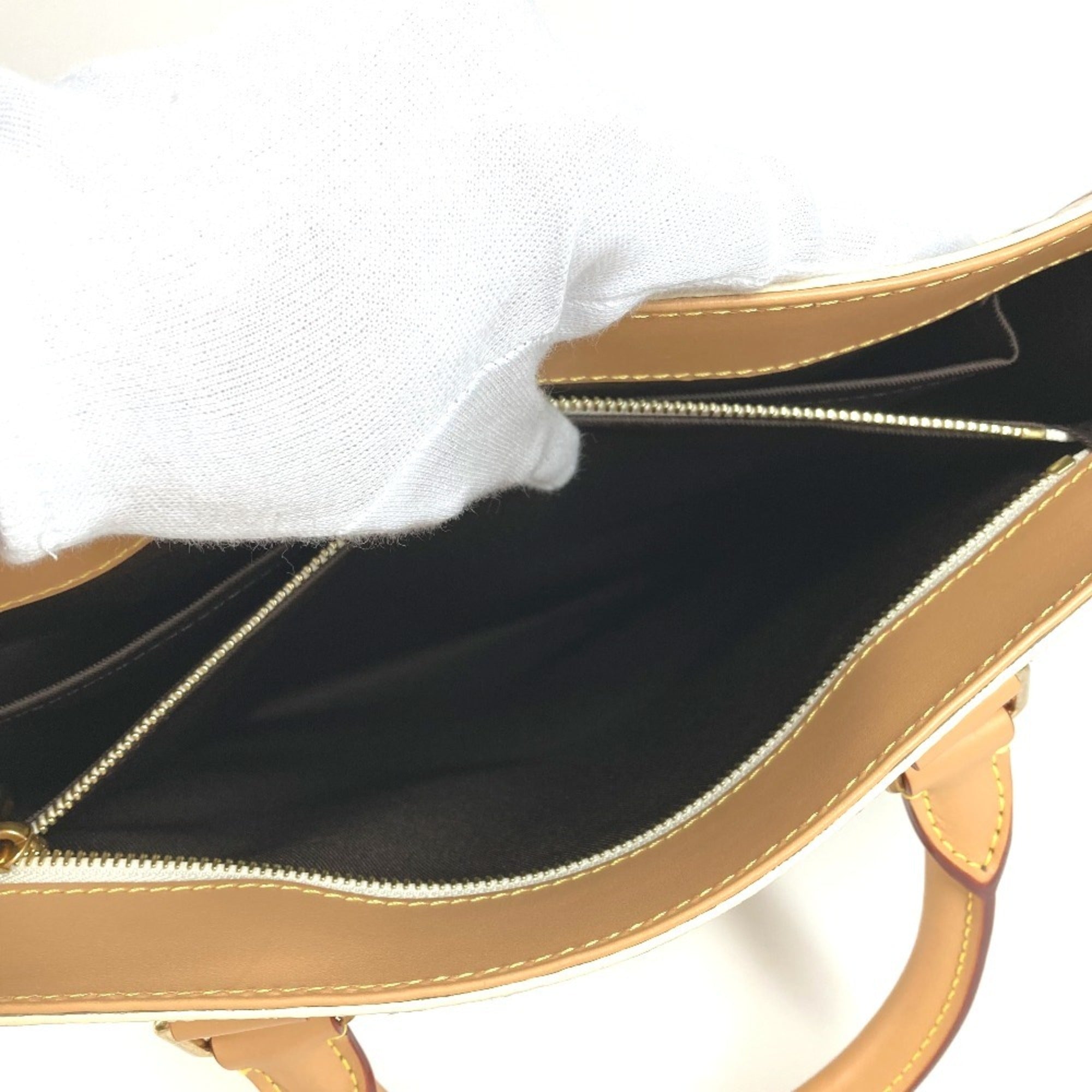 Louis Vuitton Beige Multi-Color Handbag Tote Bag (Pre-Owned)