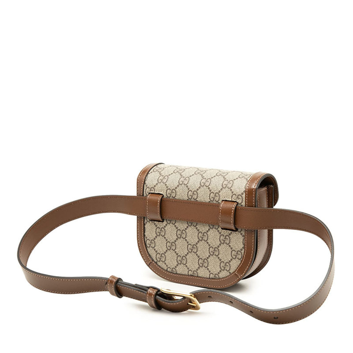 Gucci Beige Brown Pvc Leather Fanny Pack (Pre-Owned)