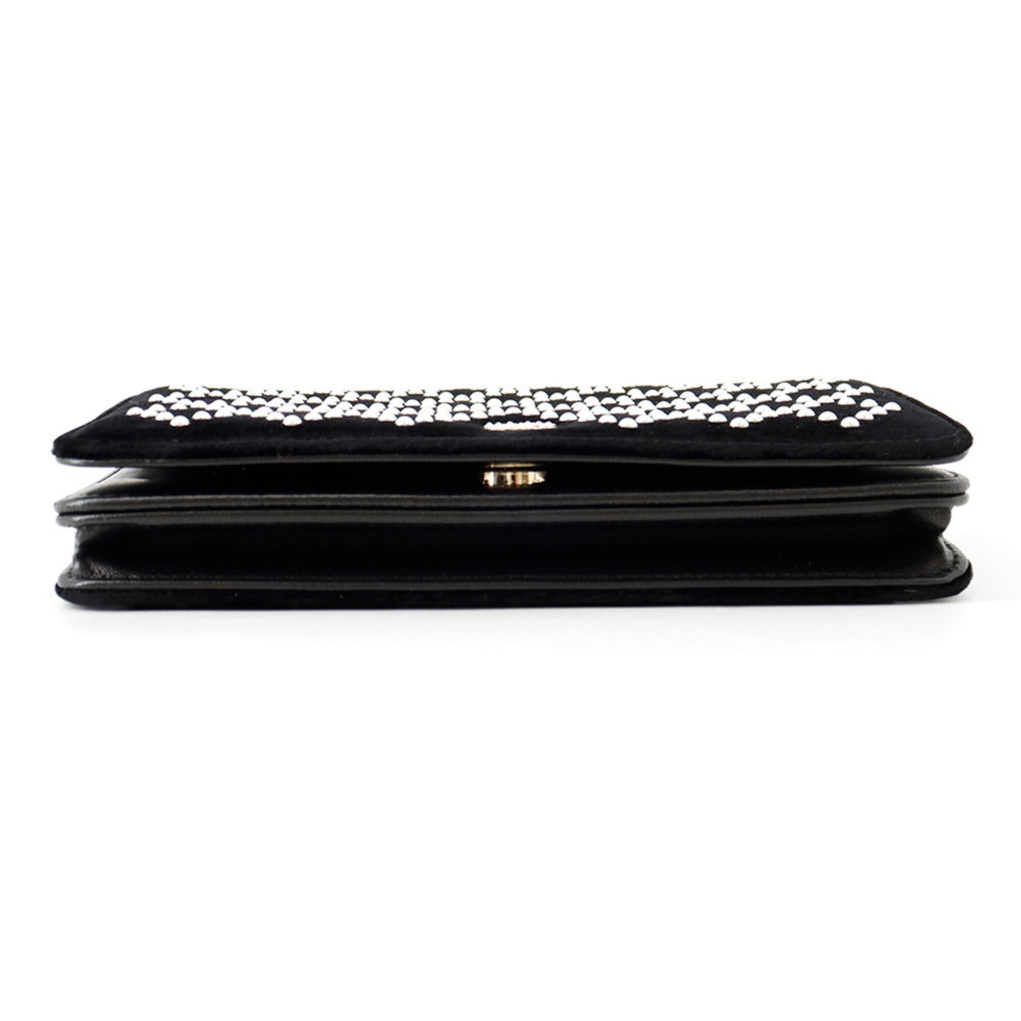 Chanel Black Leather Chain/Shoulder Wallet (Pre-Owned)