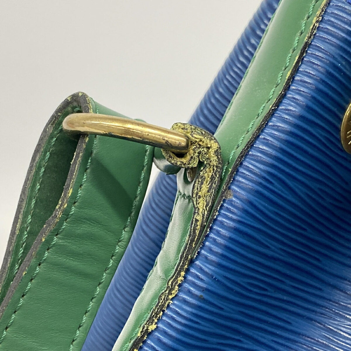 Louis Vuitton Borneo Green Toledo Blue Shoulder Bag (Pre-Owned)