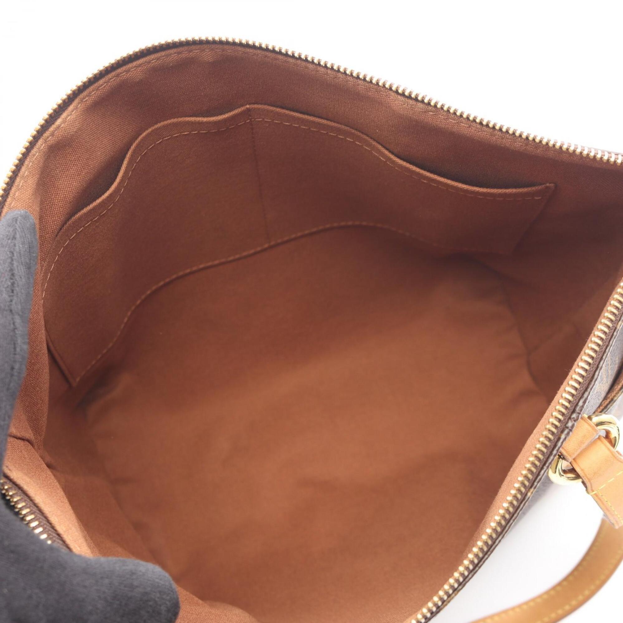 Louis Vuitton Brown Pvc Coated Canvas Leather Handbag Tote Bag (Pre-Owned)