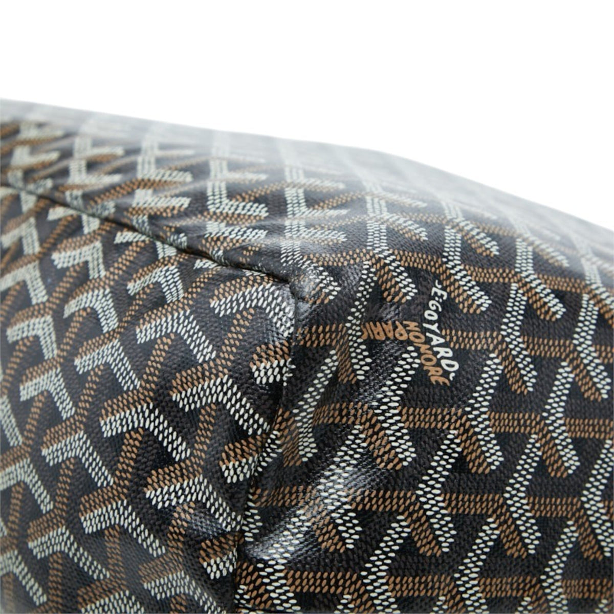Goyard Black Brown Pvc Leather Pouch Tote Bag (Pre-Owned)
