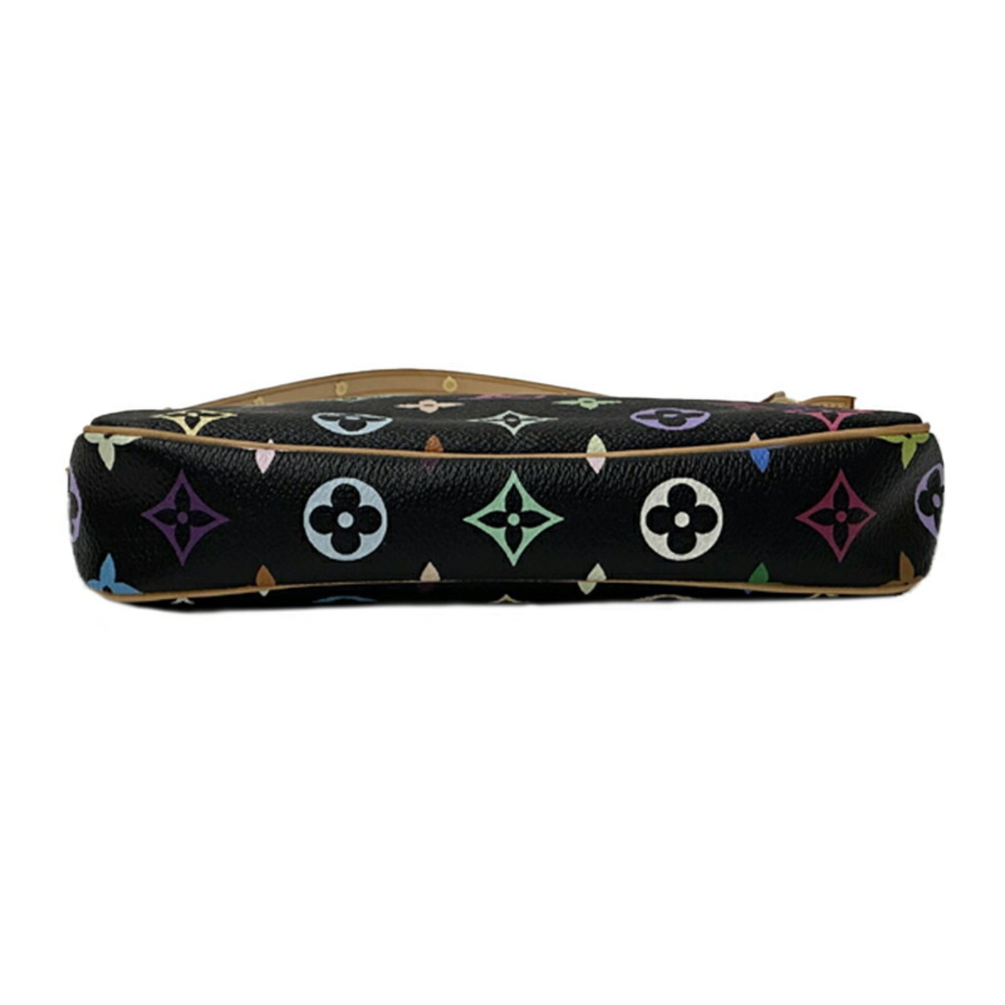 Louis Vuitton Multi-Color Noir Monogram Multicolore Handbag Pochette (Pre-Owned)