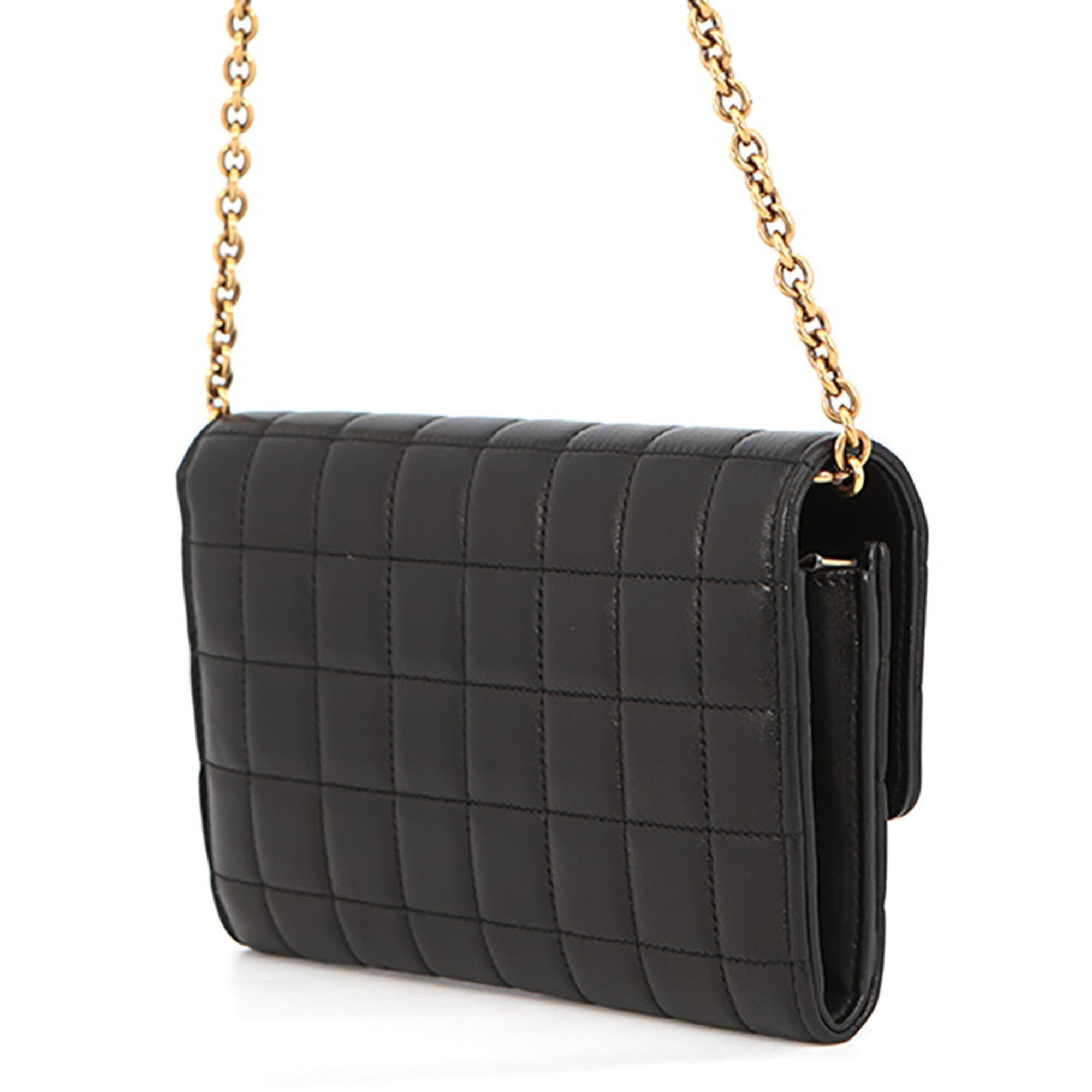 Yves Saint Laurent Black Chain/Shoulder Wallet (Pre-Owned)