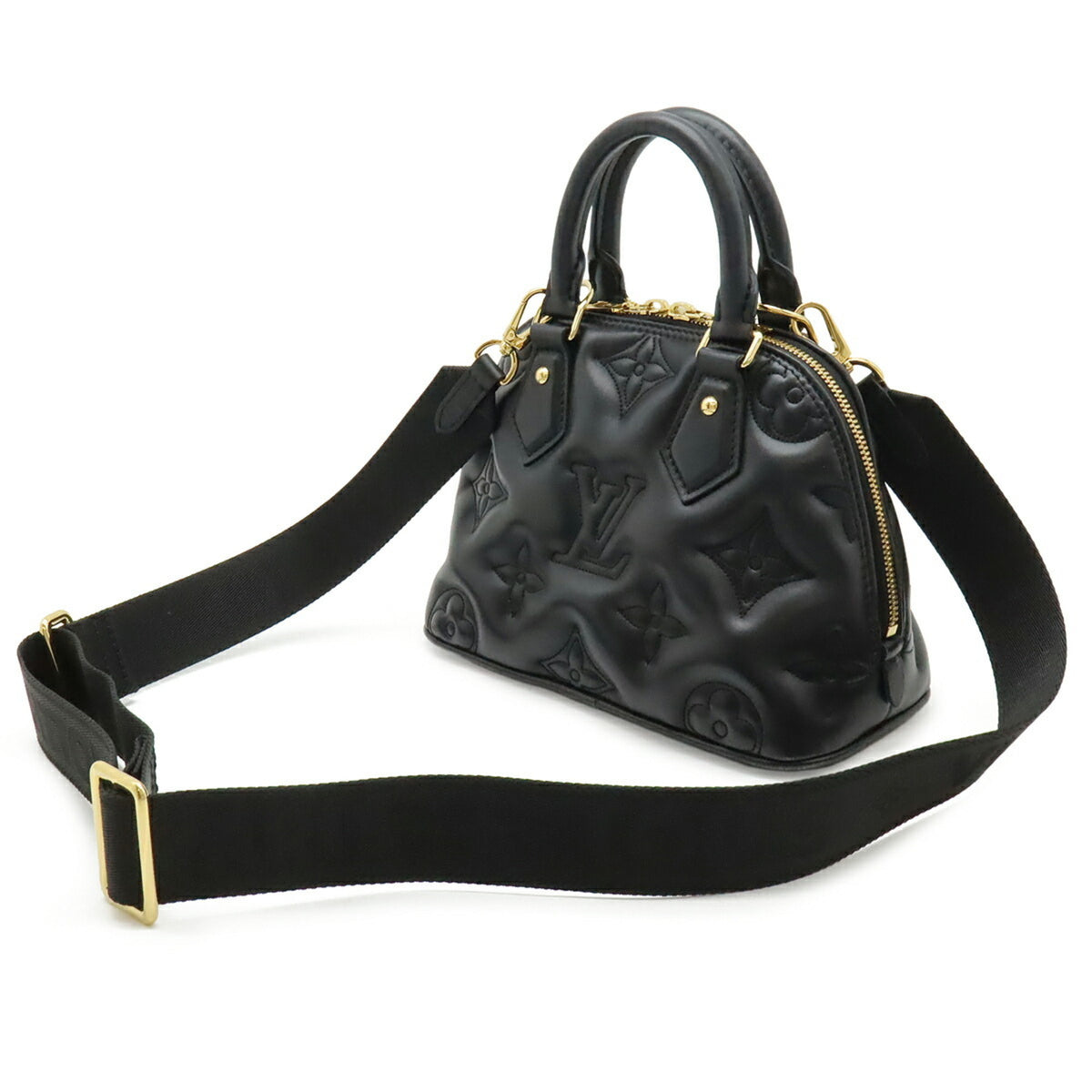 Louis Vuitton Black Noir White Quilting Handbag Shoulder Bag (Pre-Owned)