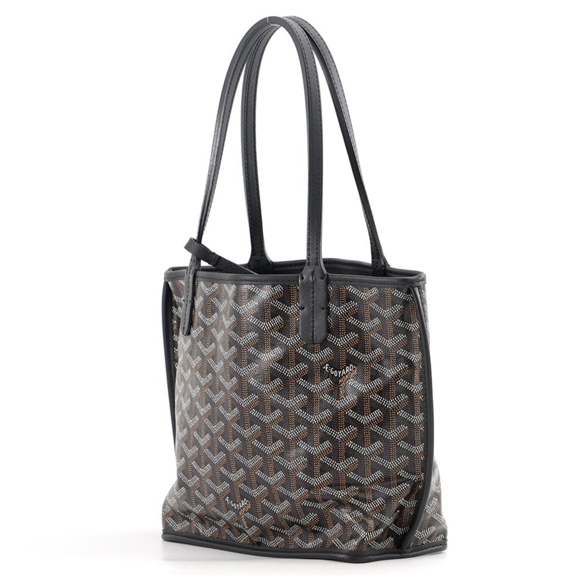 Goyard Black Pvc Leather Handbag Pouch Tote Bag (Pre-Owned)