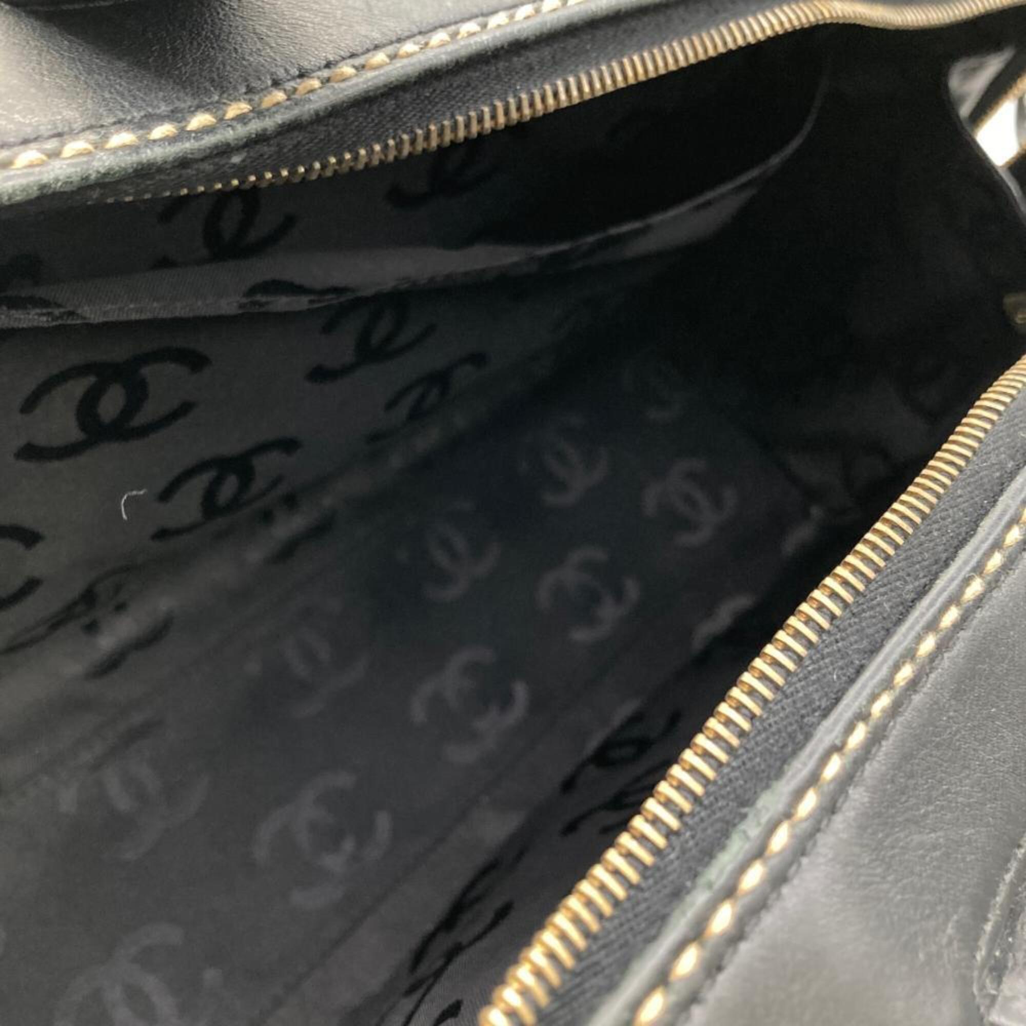 Chanel Black Boston Bag Handbag (Pre-Owned)