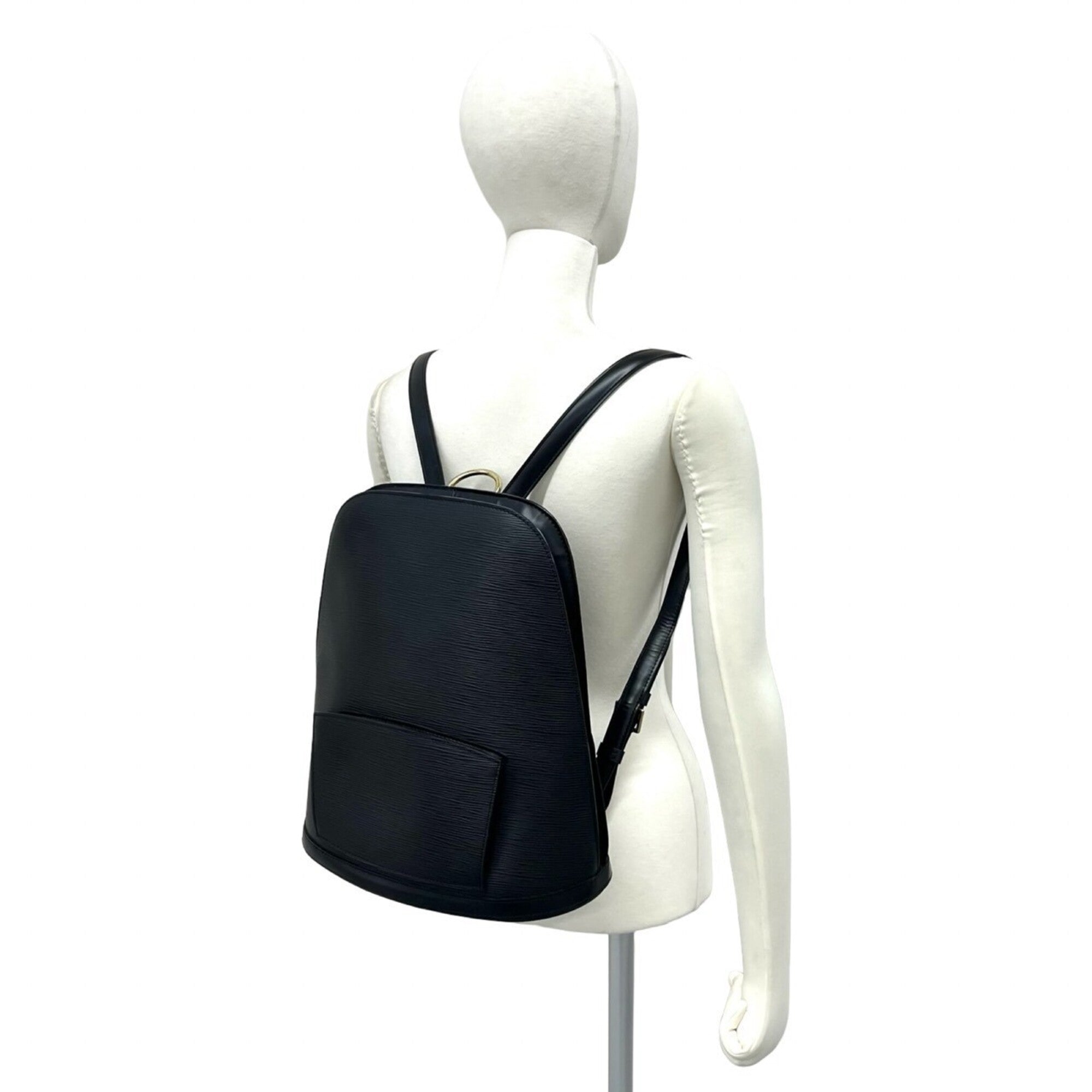 Louis Vuitton Black Leather Backpack (Pre-Owned)
