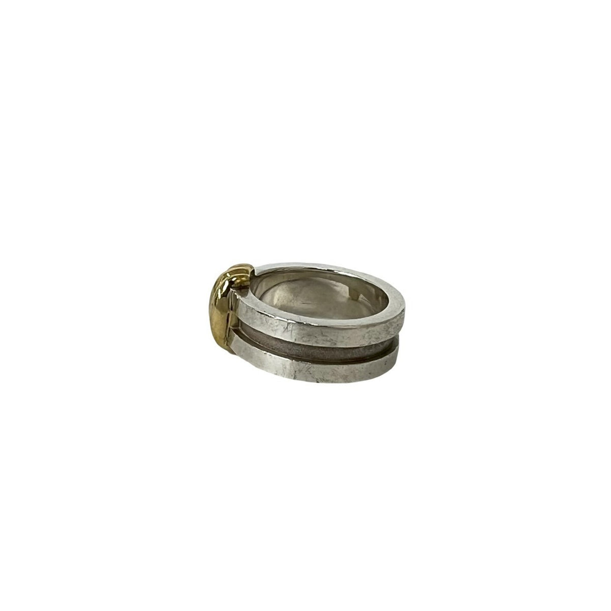 Tiffany Gold Silver Yellow Gold (18K) Silver 925 Band Ring (Pre-Owned)