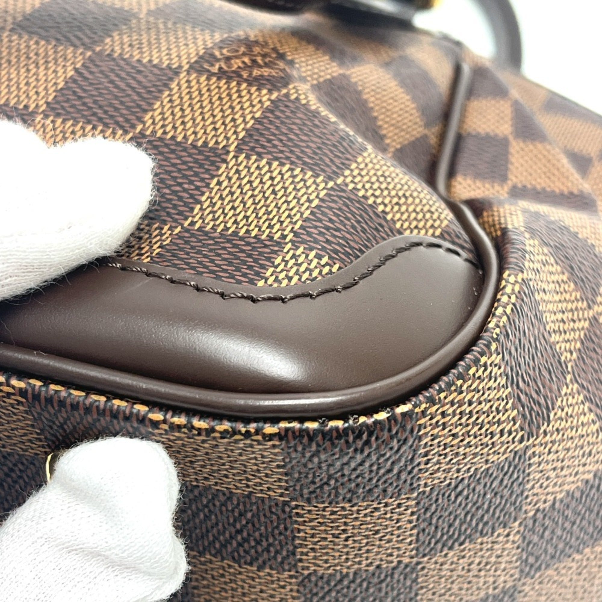 Louis Vuitton Brown Ebene Damier Canvas Shoulder Bag Tote Bag (Pre-Owned)