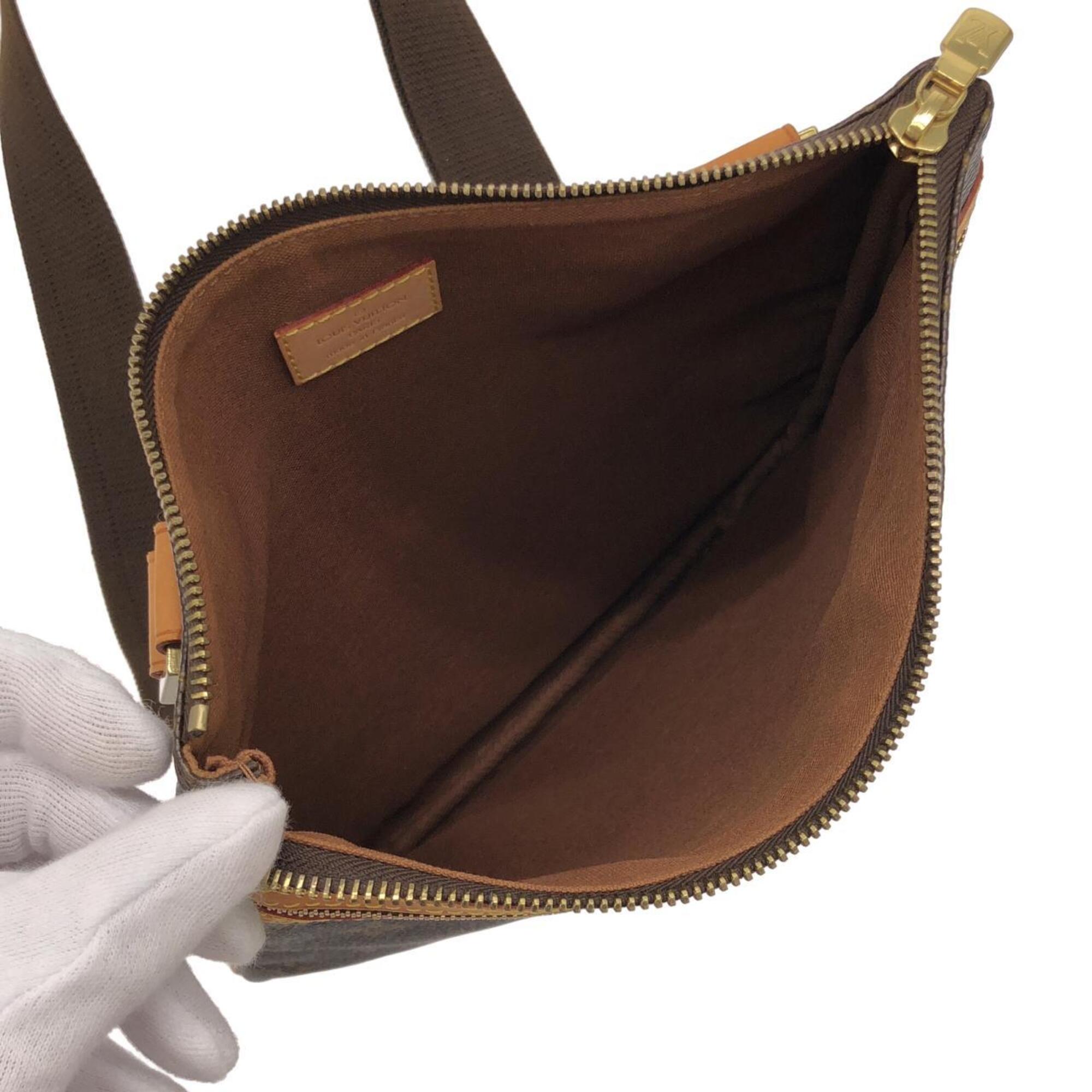 Louis Vuitton Marron Coated Canvas Pochette Shoulder Bag (Pre-Owned)
