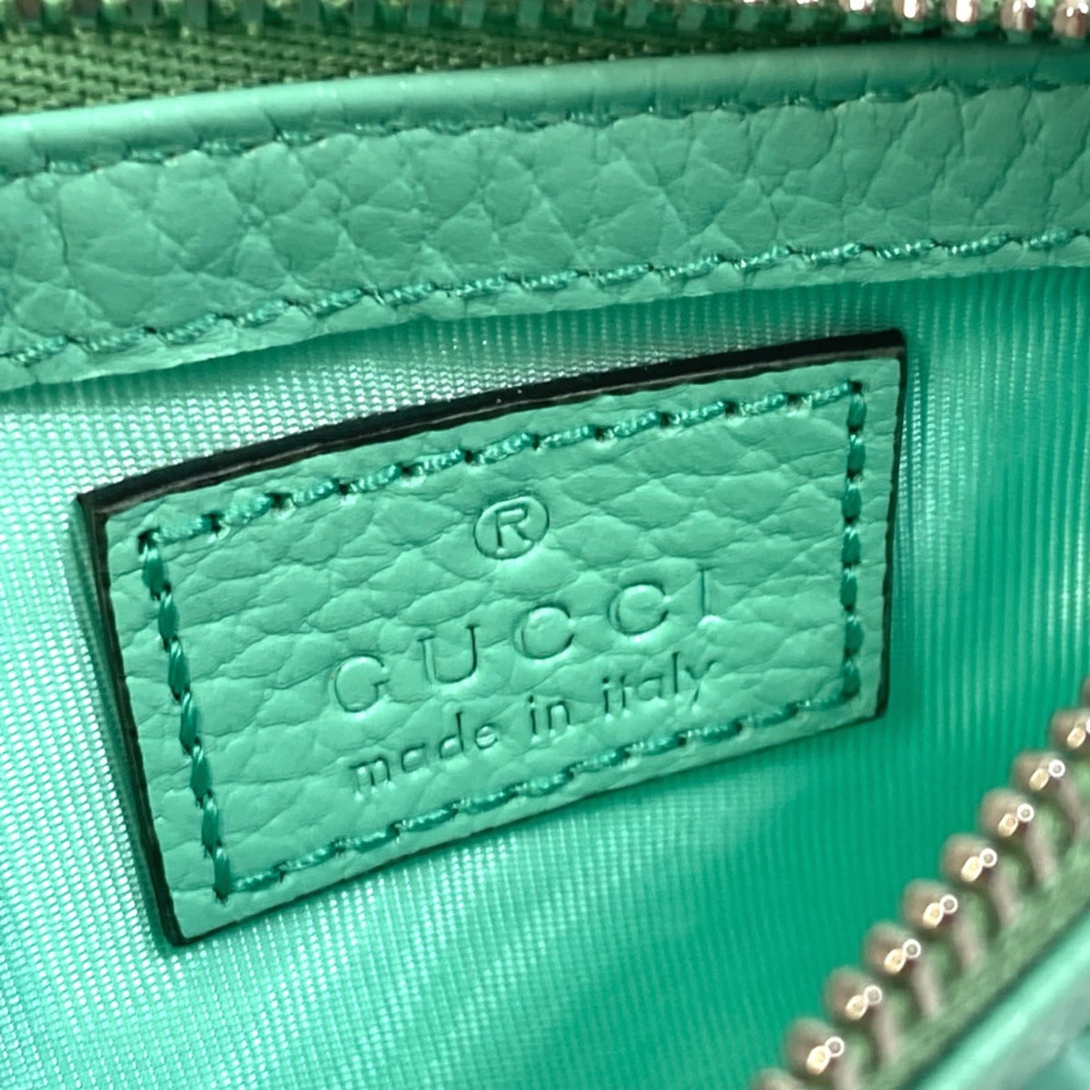 Gucci Green Leather Coin Purse/Coin Case (Pre-Owned)