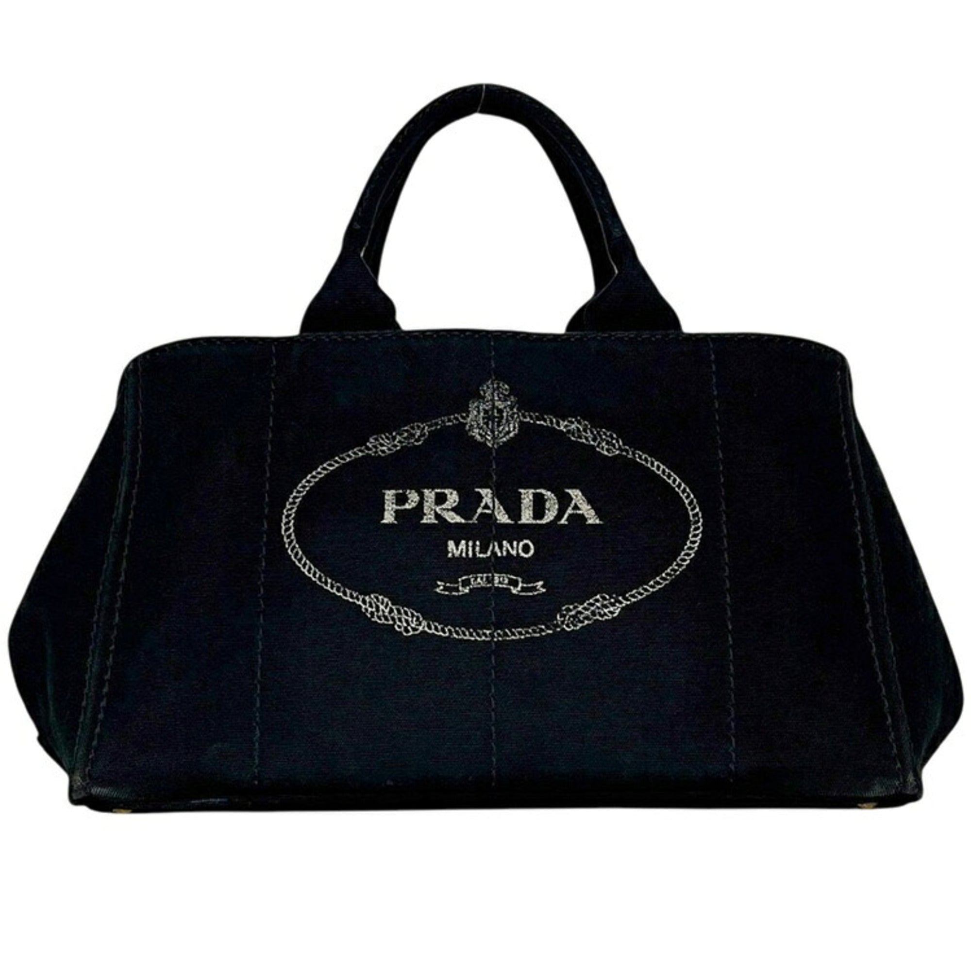 Prada Black Canvas Tote Bag (Pre-Owned)