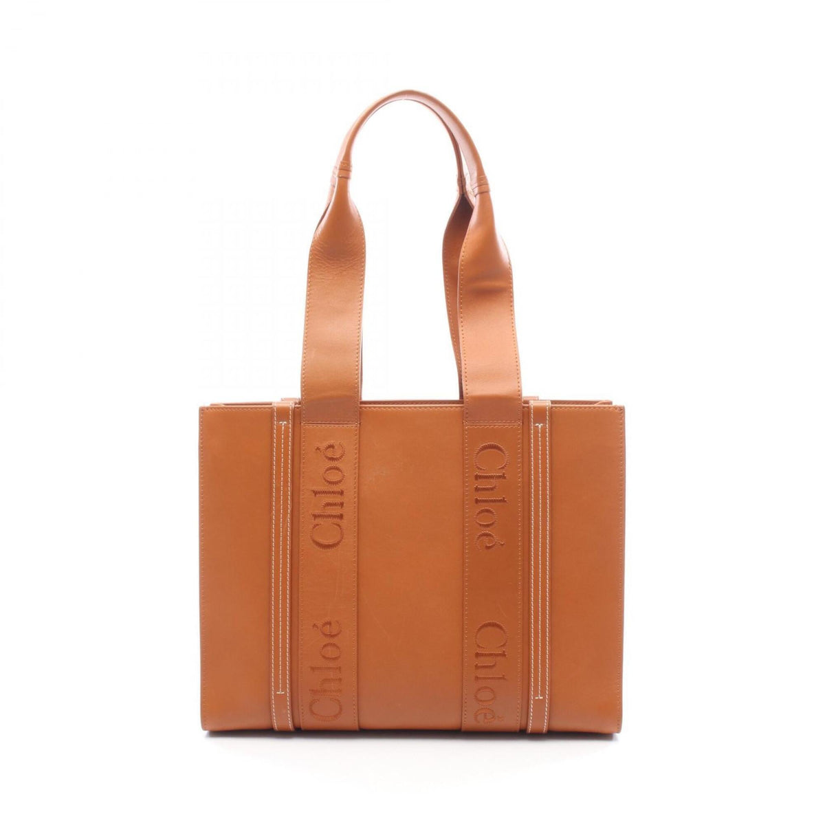 Chloé Brown Leather Handbag Tote Bag (Pre-Owned)