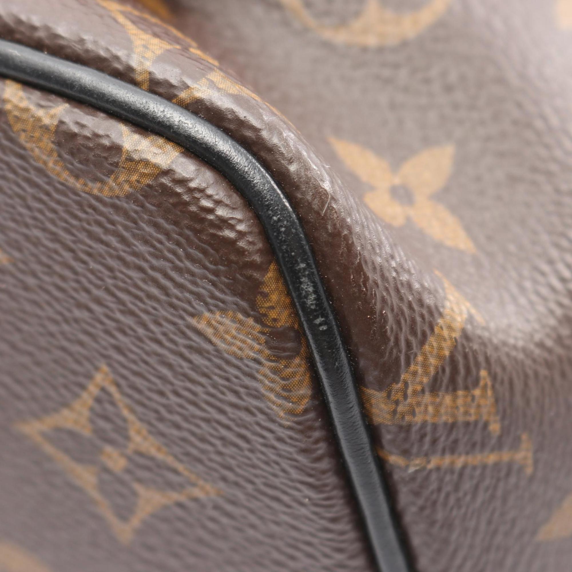 Louis Vuitton Black Brown Coated Canvas Leather Backpack Handbag (Pre-Owned)