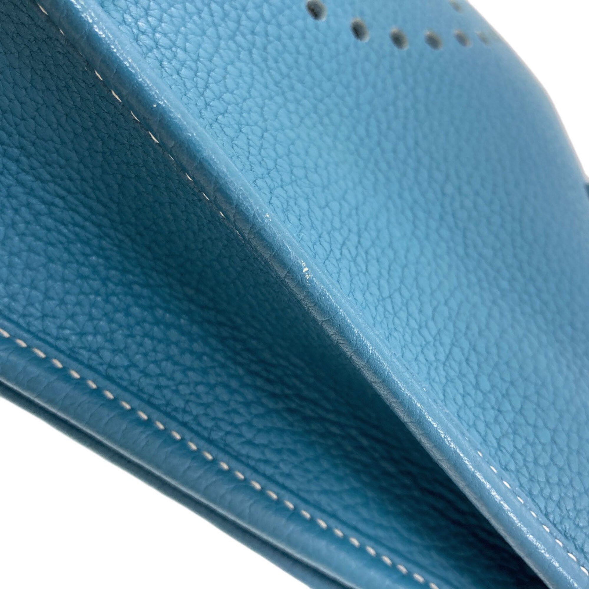 Hermes Blue Taurillon Clemence Leather Shoulder Bag (Pre-Owned)