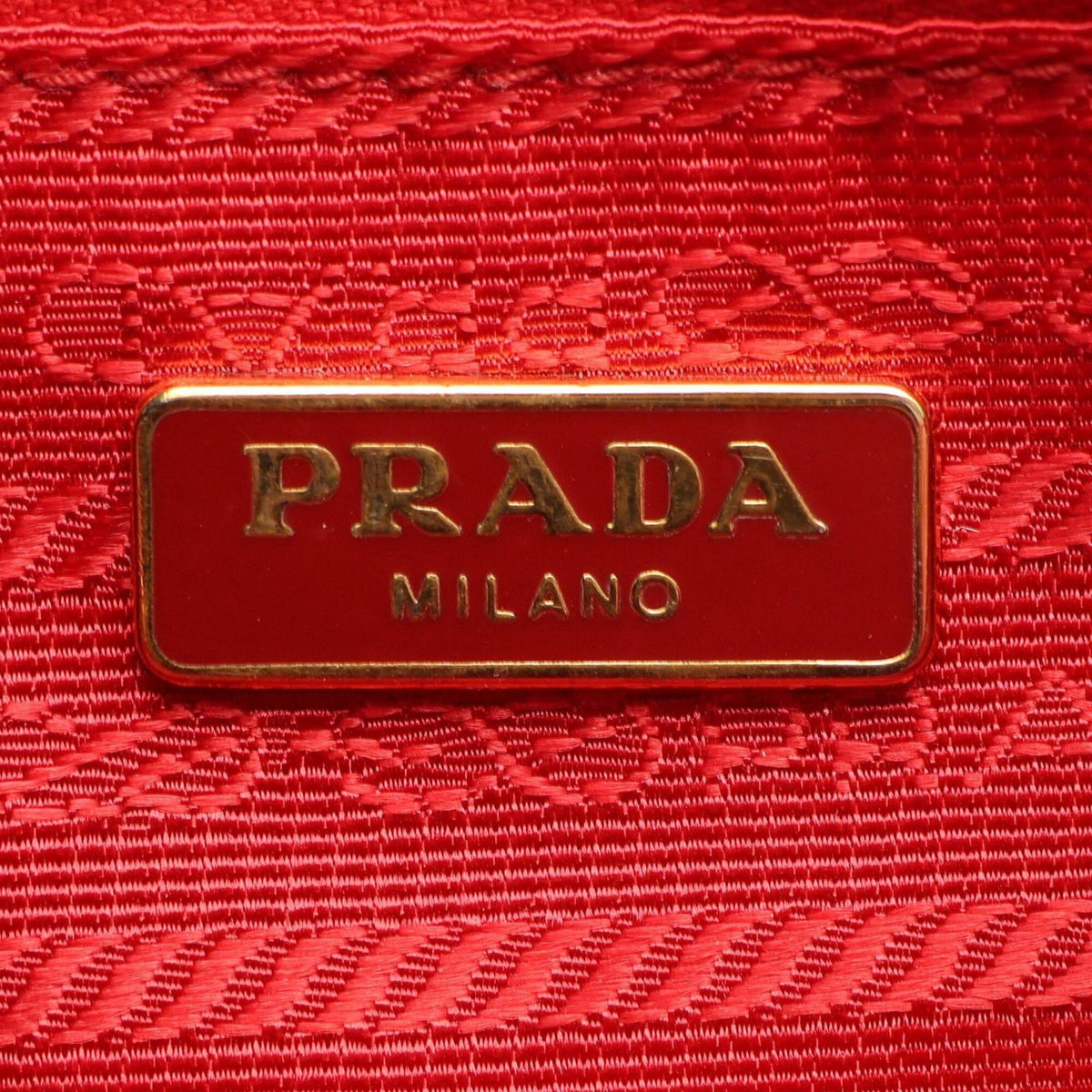 Prada Red Color Patent Leather Handbag Shoulder Bag (Pre-Owned)