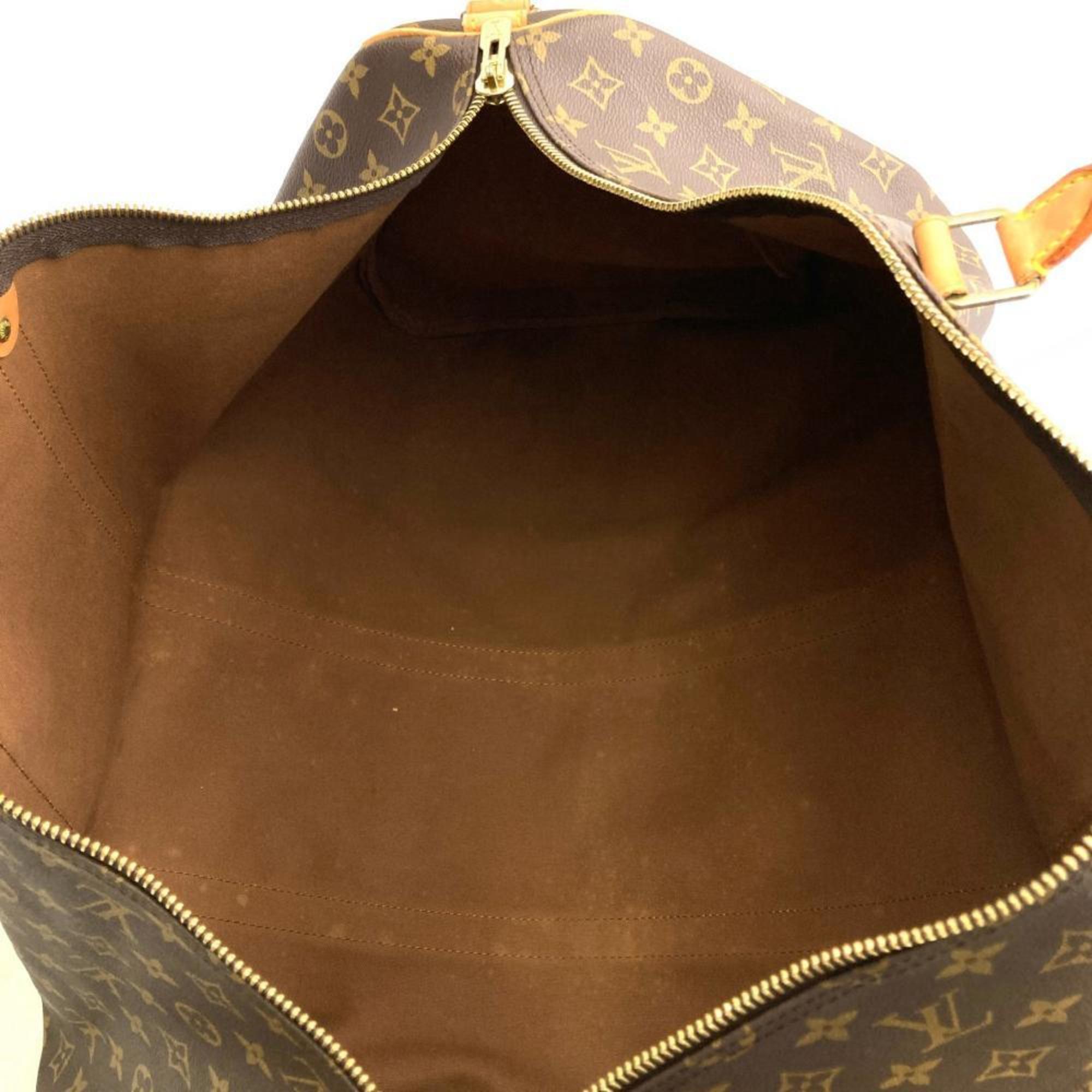 Louis Vuitton Monogram Brown Monogram Leather Boston Bag (Pre-Owned)