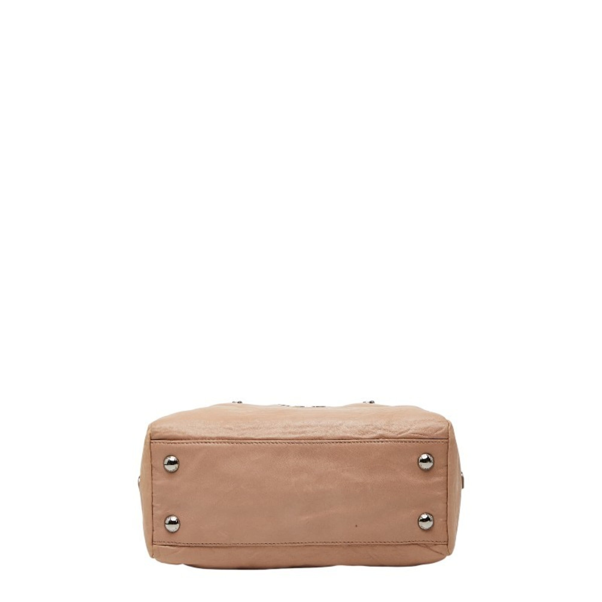 Prada Pink Leather Shoulder Bag (Pre-Owned)