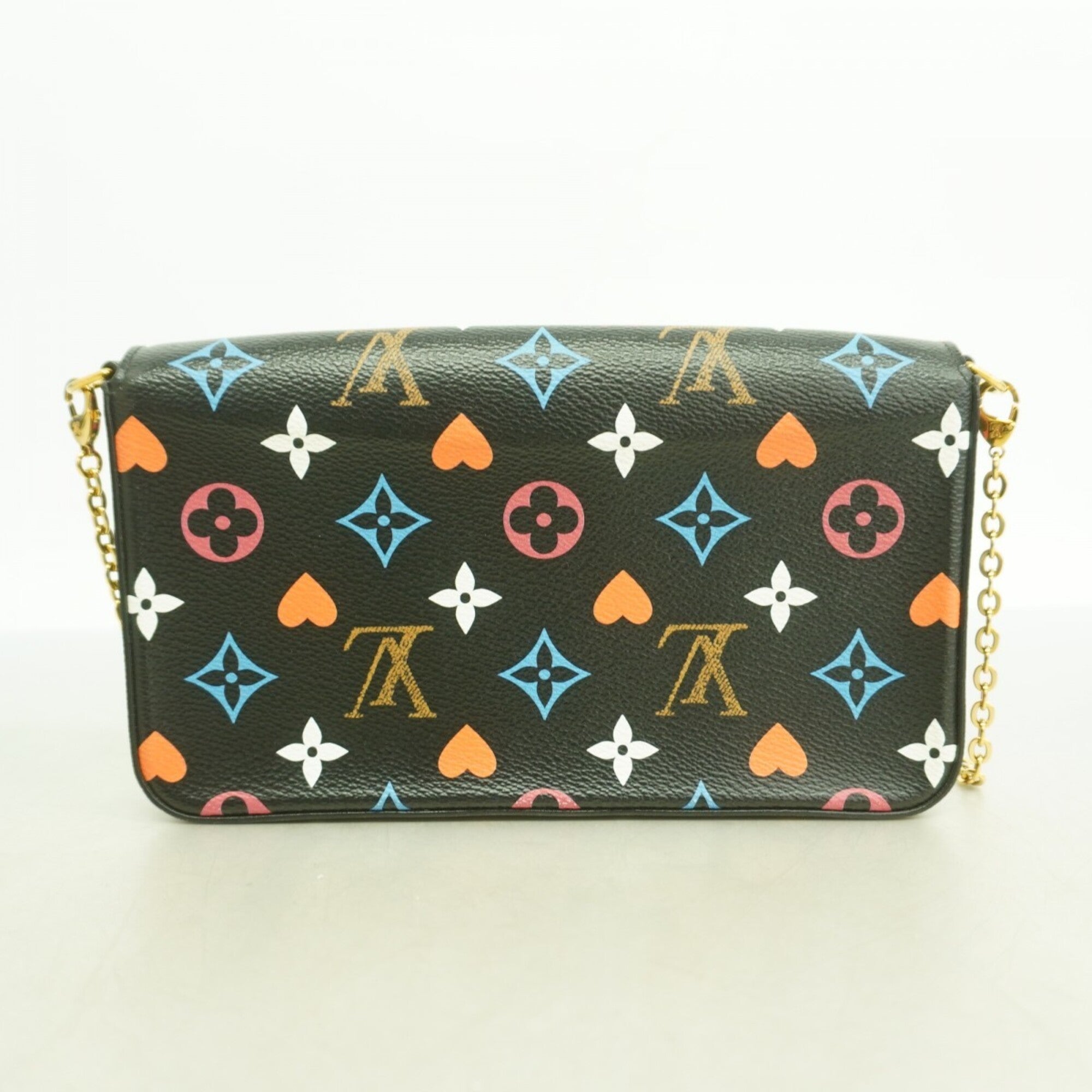 Louis Vuitton Black Multi-Color Chain/Shoulder Wallet (Pre-Owned)