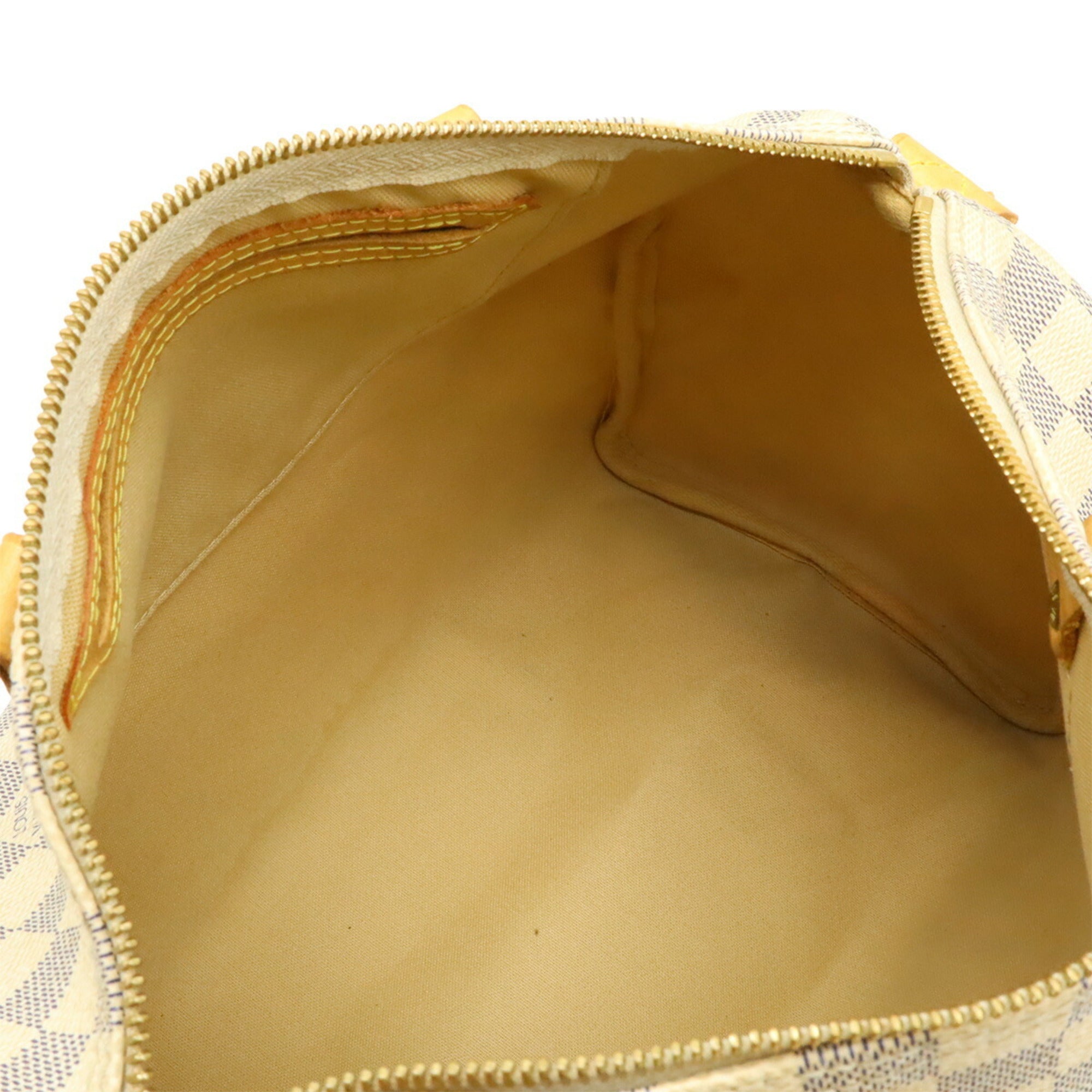 Louis Vuitton Ivory Damier Azur Canvas Pvc Coated Canvas Boston Bag Handbag (Pre-Owned)