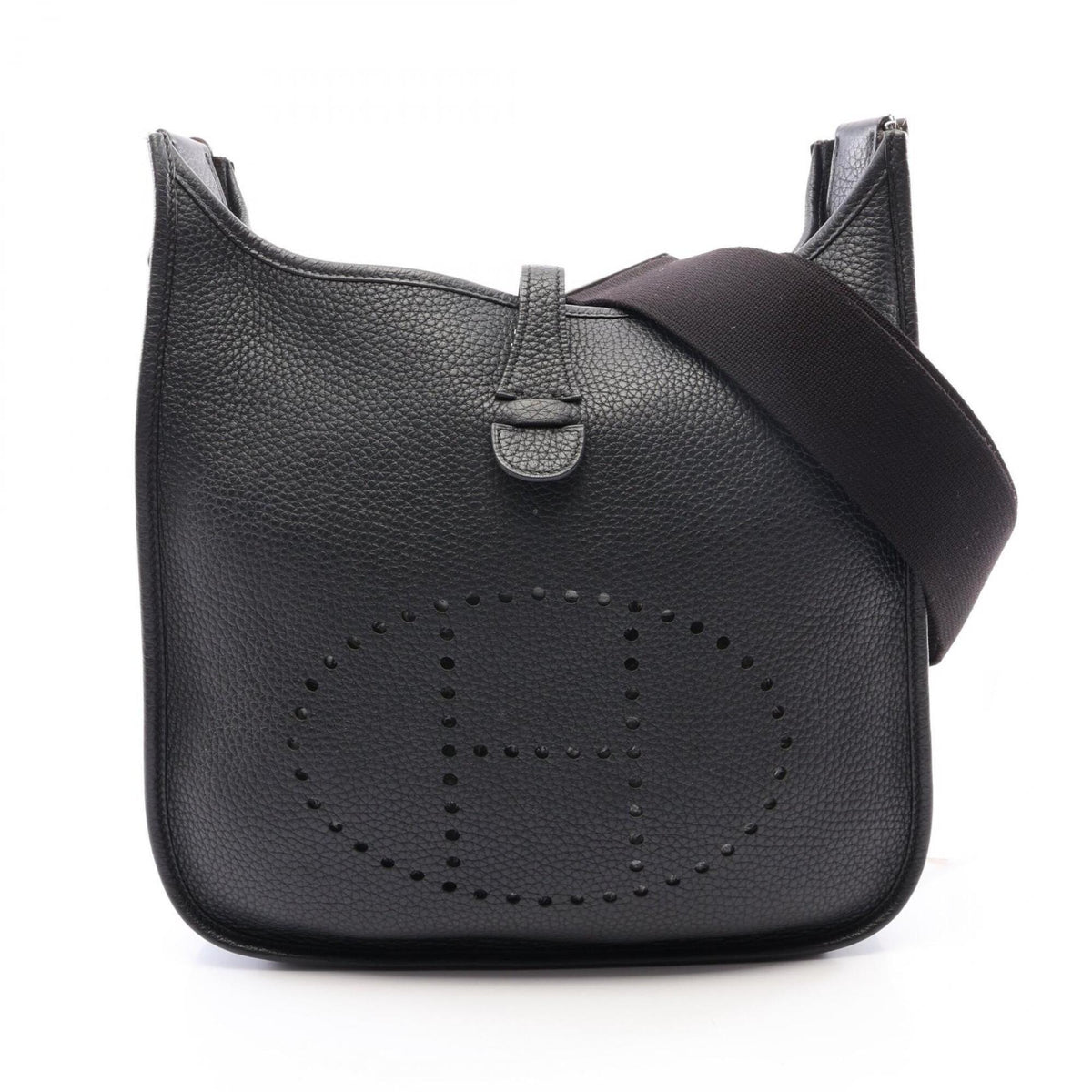 Hermes Black Taurillon Clemence Leather Handbag Shoulder Bag (Pre-Owned)