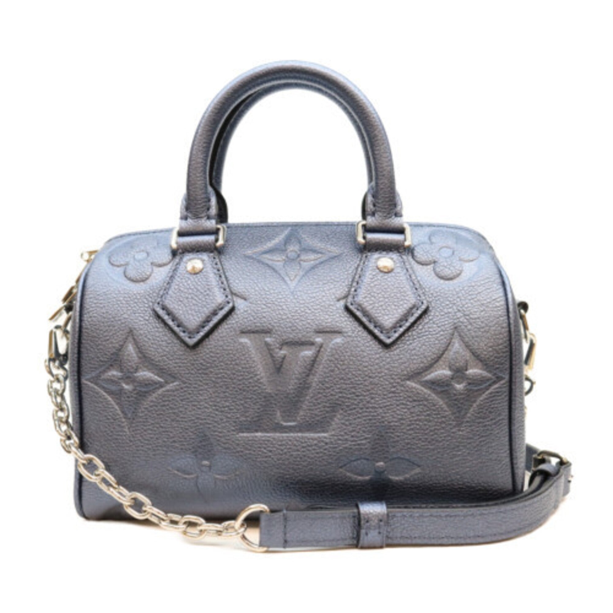 Louis Vuitton Metallic Blue Monogram Empreinte Boston Bag (Pre-Owned)