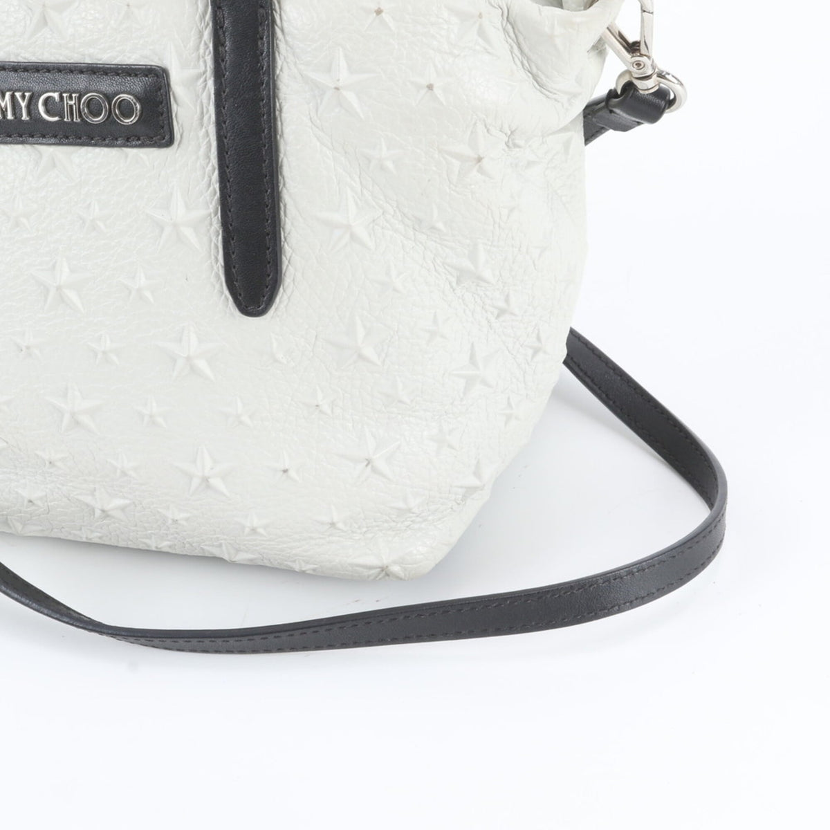 Jimmy Choo White Leather Crossbody Bag Handbag Shoulder Bag (Pre-Owned)