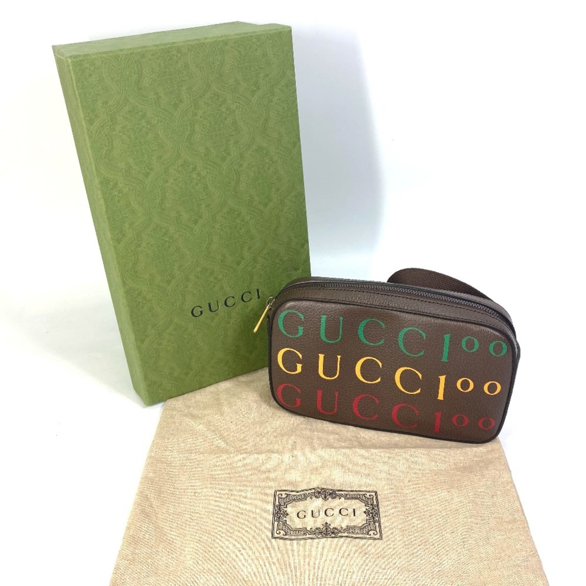 Gucci Brown Leather Fanny Pack Sling Bag (Pre-Owned)