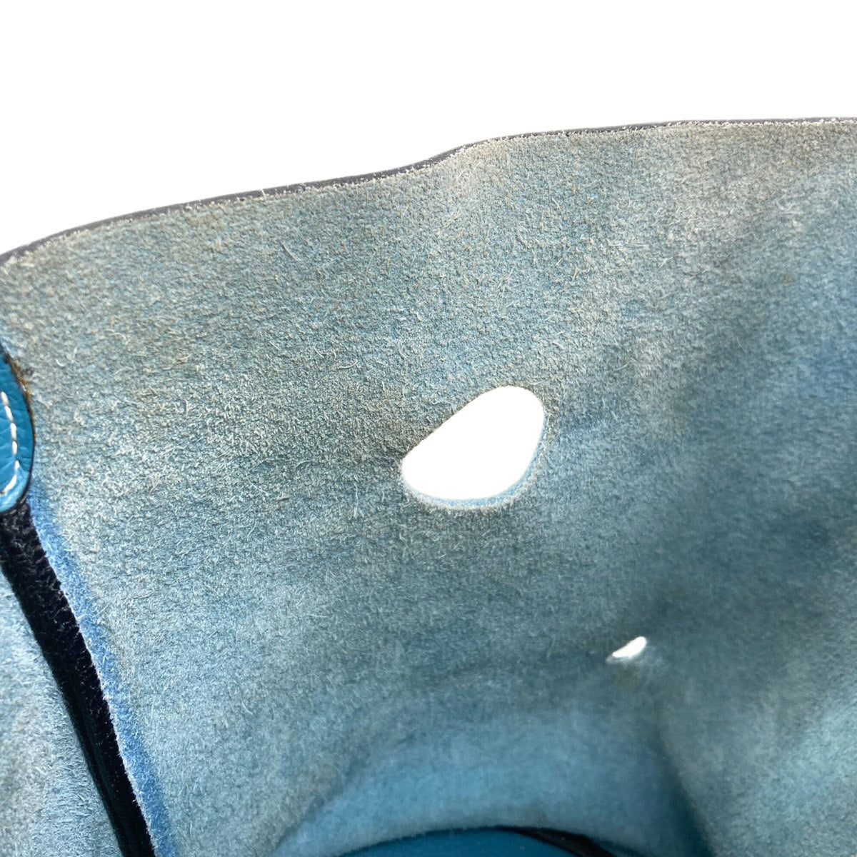 Hermes Blue Blue Jean Taurillon Clemence Leather Handbag (Pre-Owned)