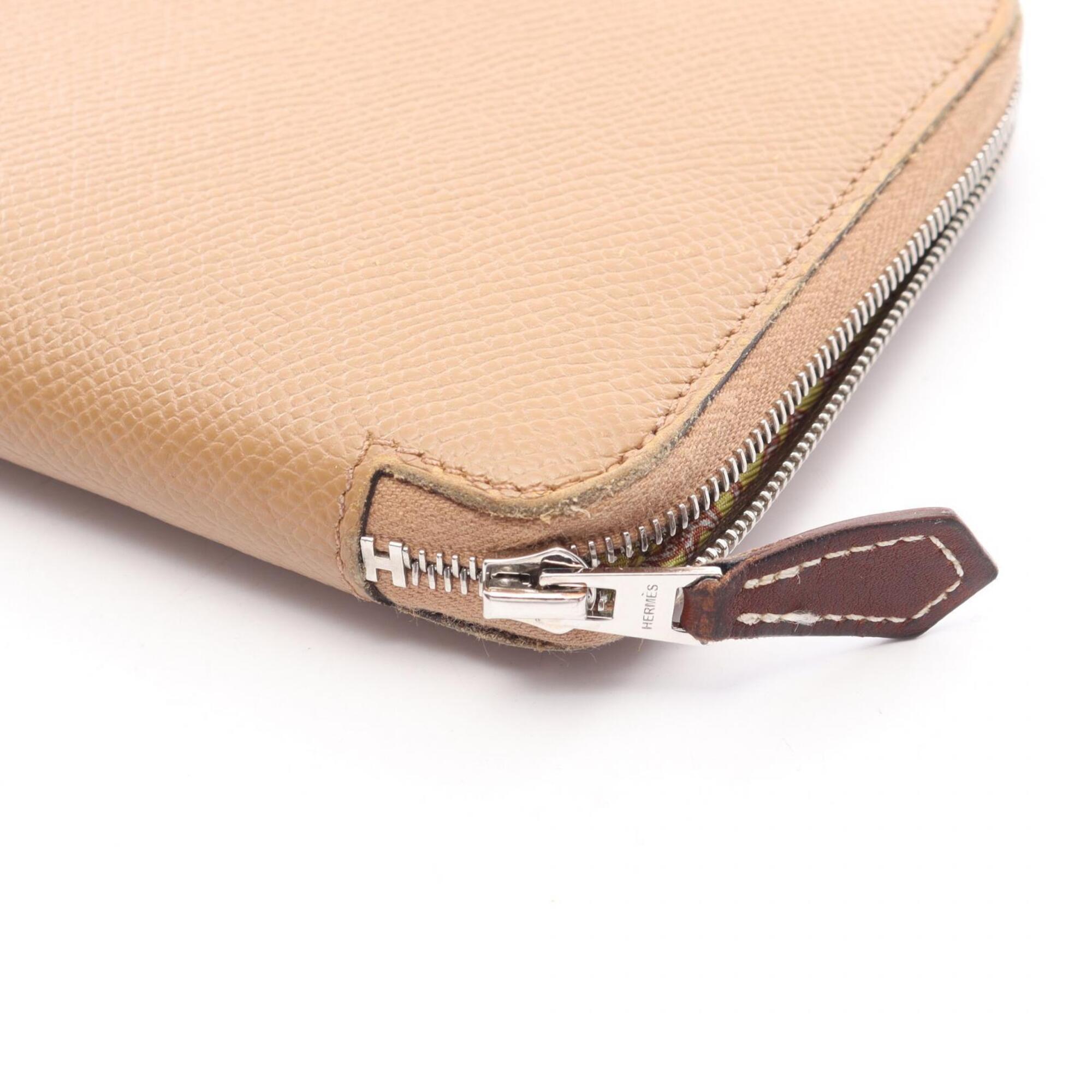 Hermes Brown Epsom Leather Long Wallet (Bi-Fold) (Pre-Owned)