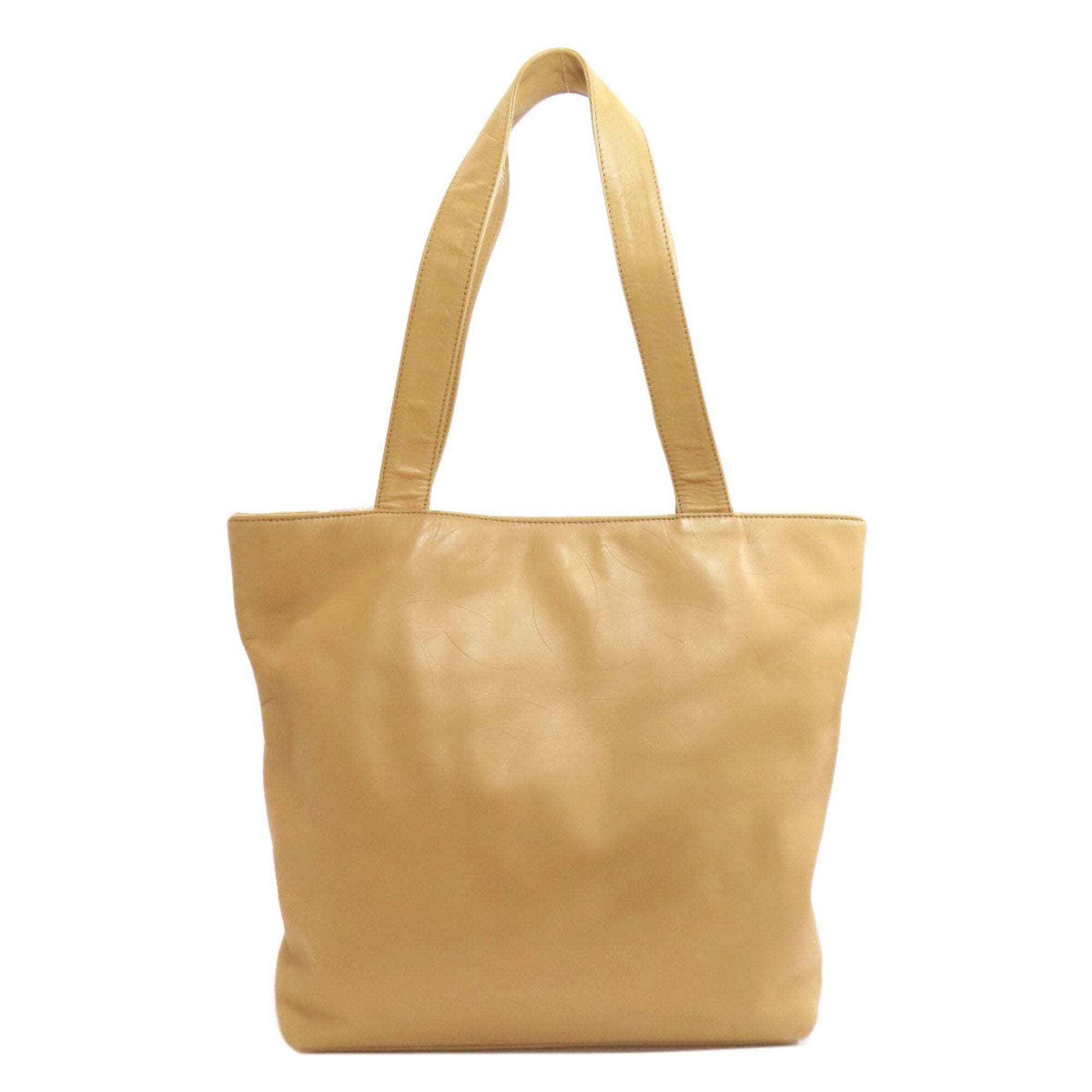 Chanel Beige Leather Tote Bag (Pre-Owned)