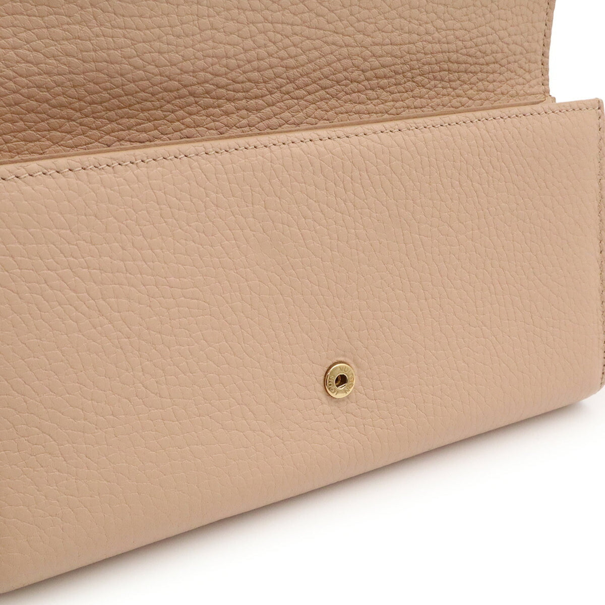 Louis Vuitton Beige Leather Long Wallet (Bi-Fold) (Pre-Owned)