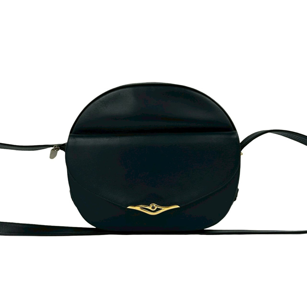 Cartier Black Leather Pochette Shoulder Bag (Pre-Owned)