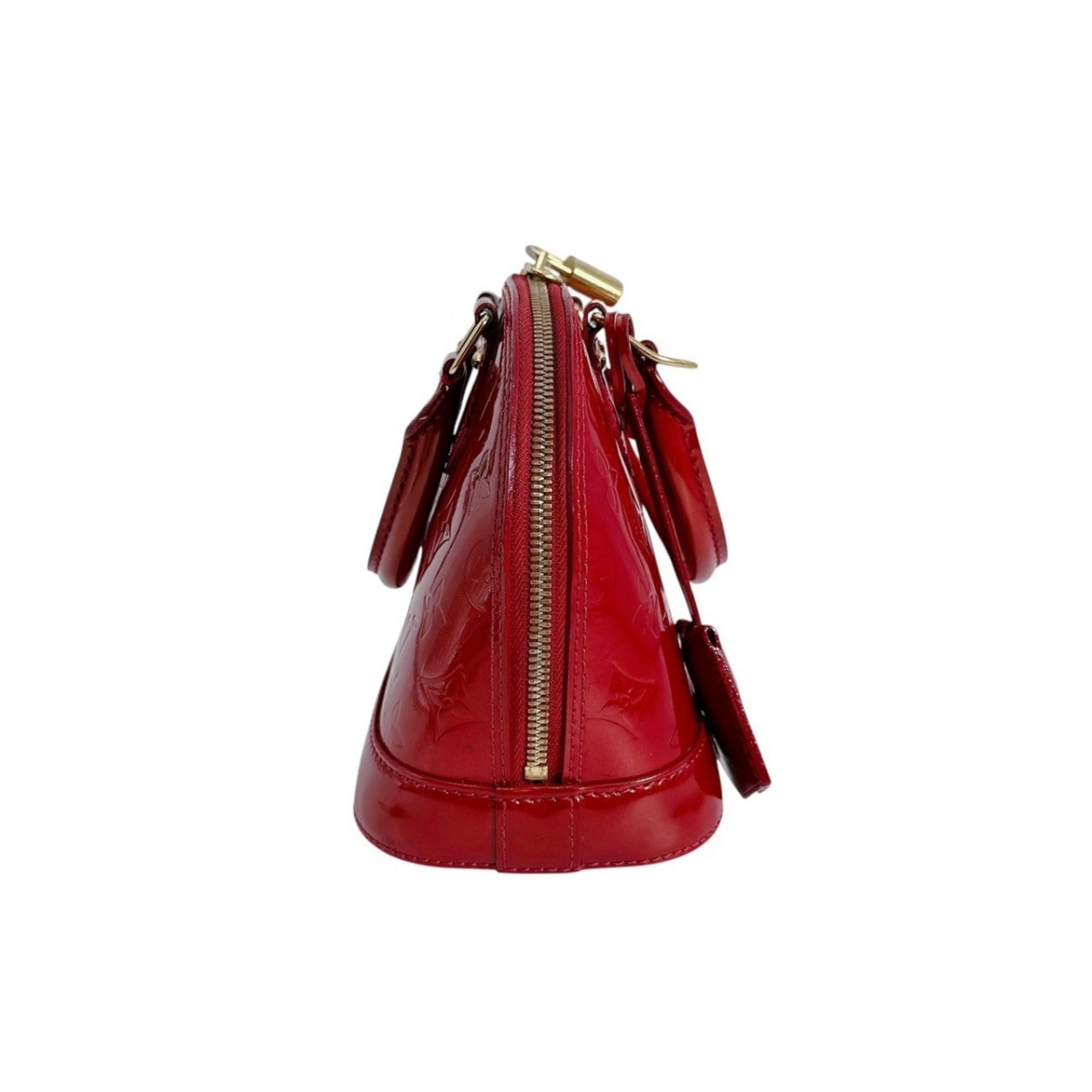Louis Vuitton Pomme D'amour Red Color Monogram Vernis Handbag (Pre-Owned)