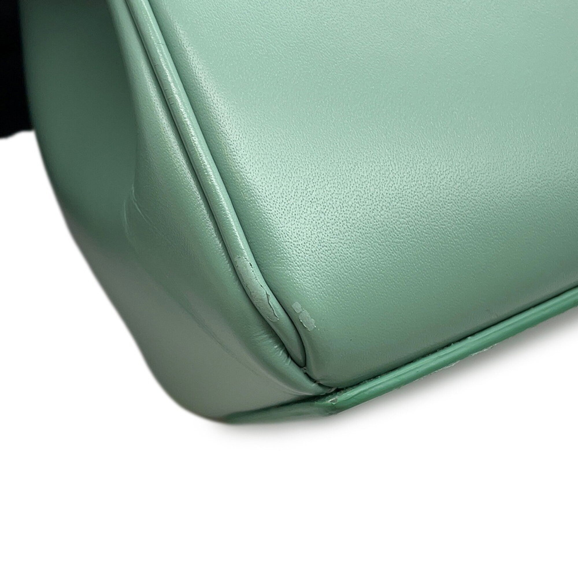 Celine Green Leather Handbag Shoulder Bag (Pre-Owned)