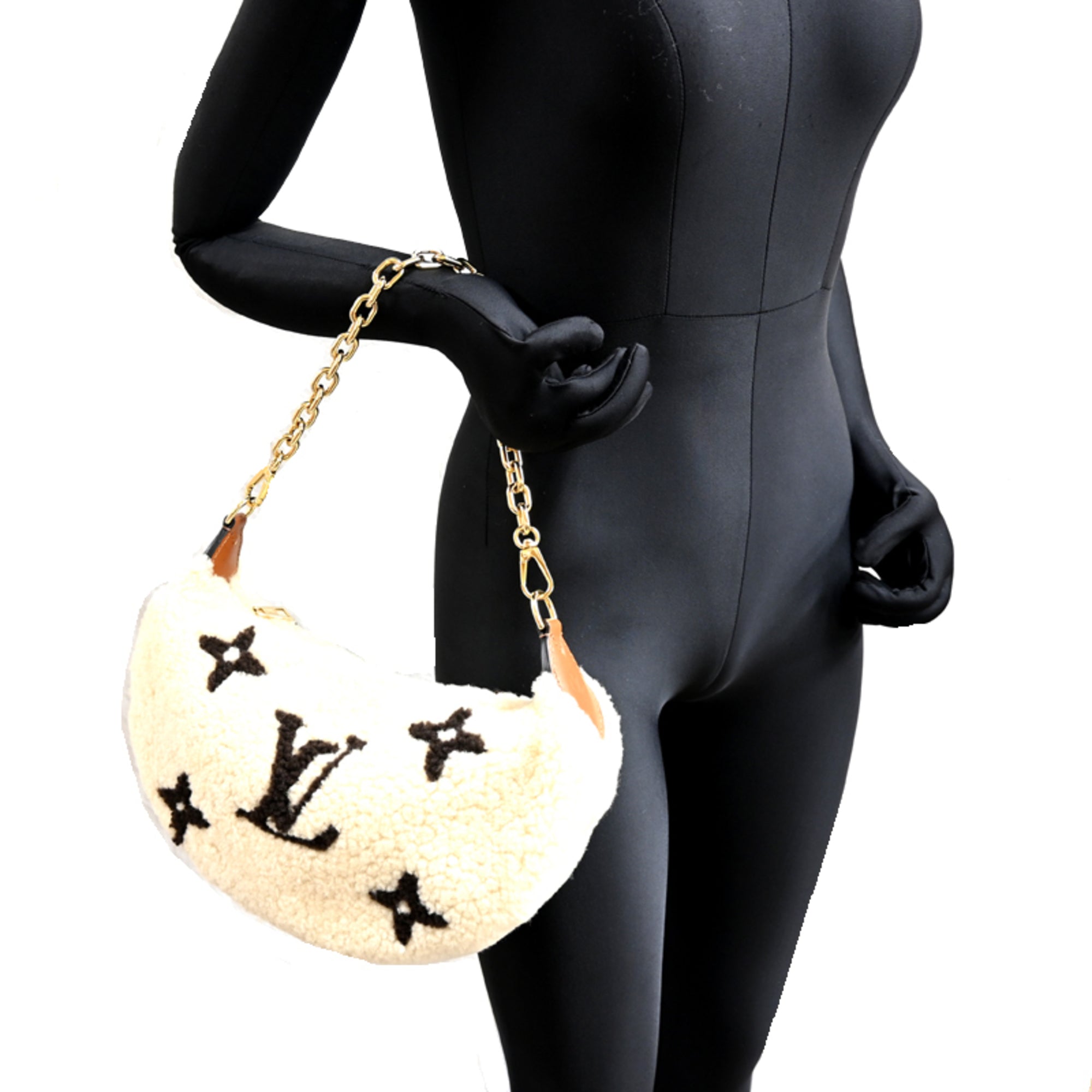 Louis Vuitton Brown Ivory Monogram Shoulder Bag (Pre-Owned)