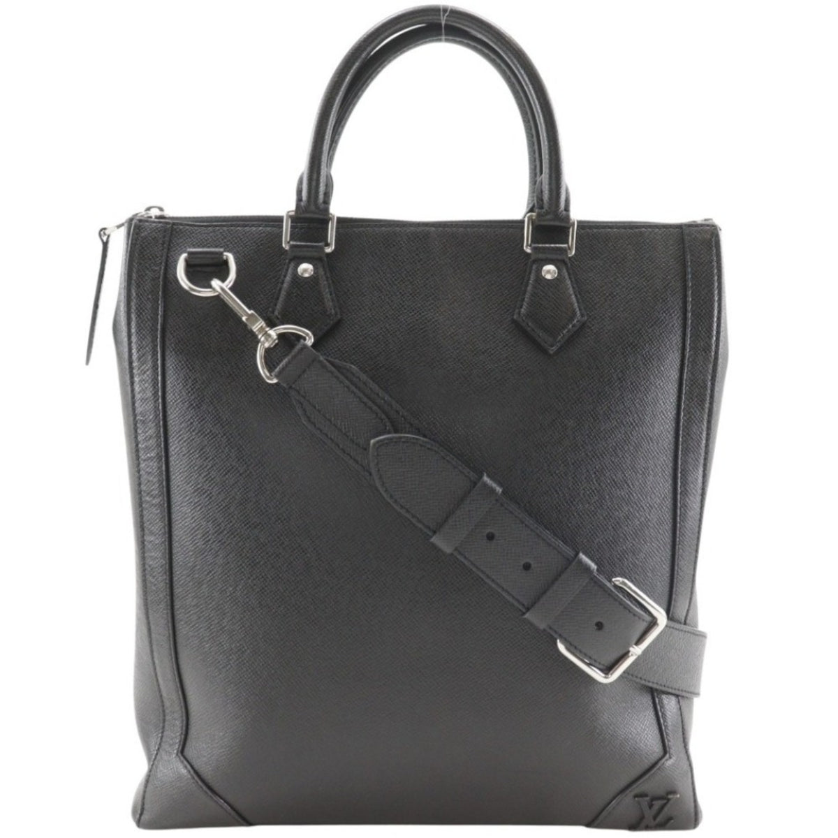 Louis Vuitton Taiga Black Taiga Leather Handbag Tote Bag (Pre-Owned)