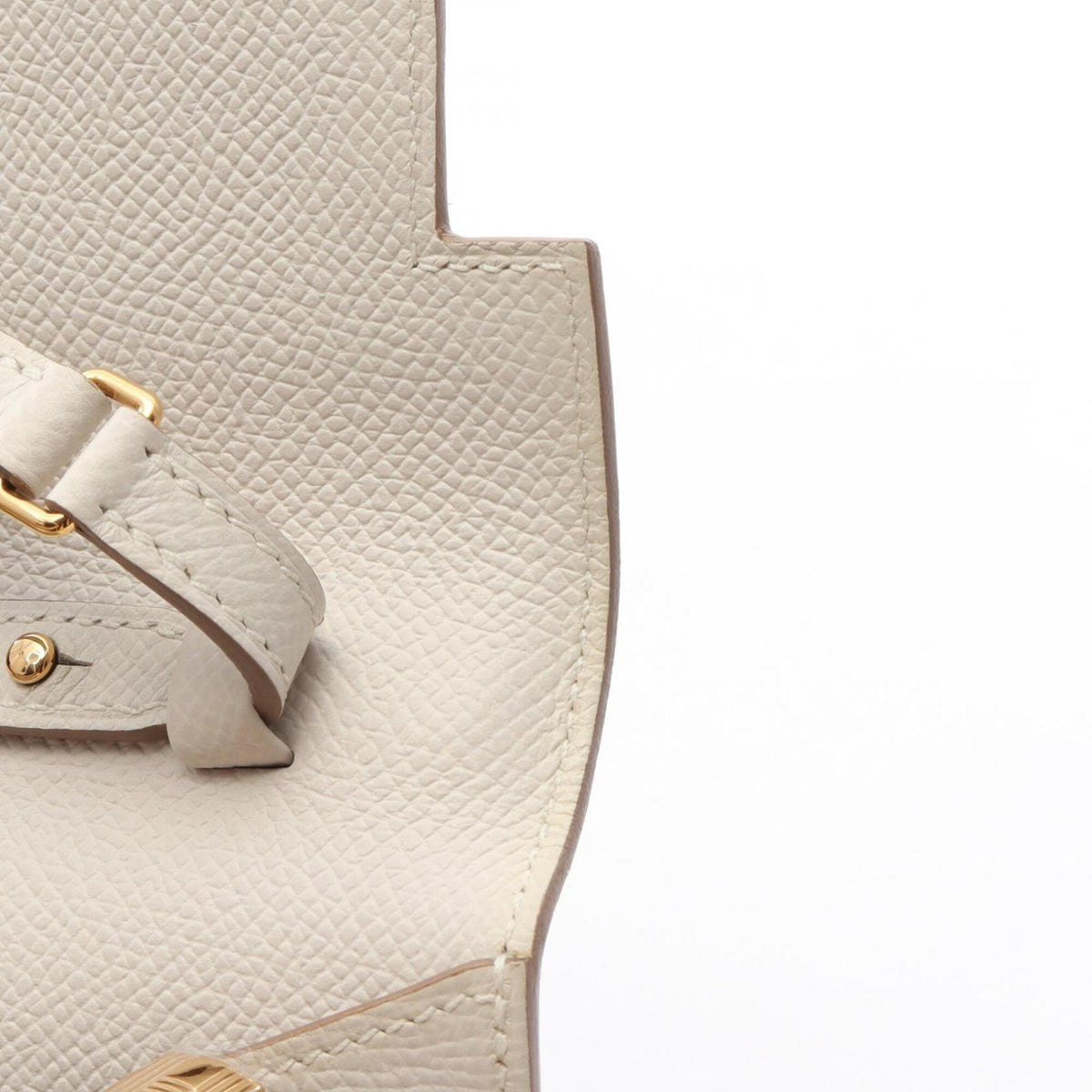 Hermes White Epsom Leather Handbag Shoulder Bag (Pre-Owned)
