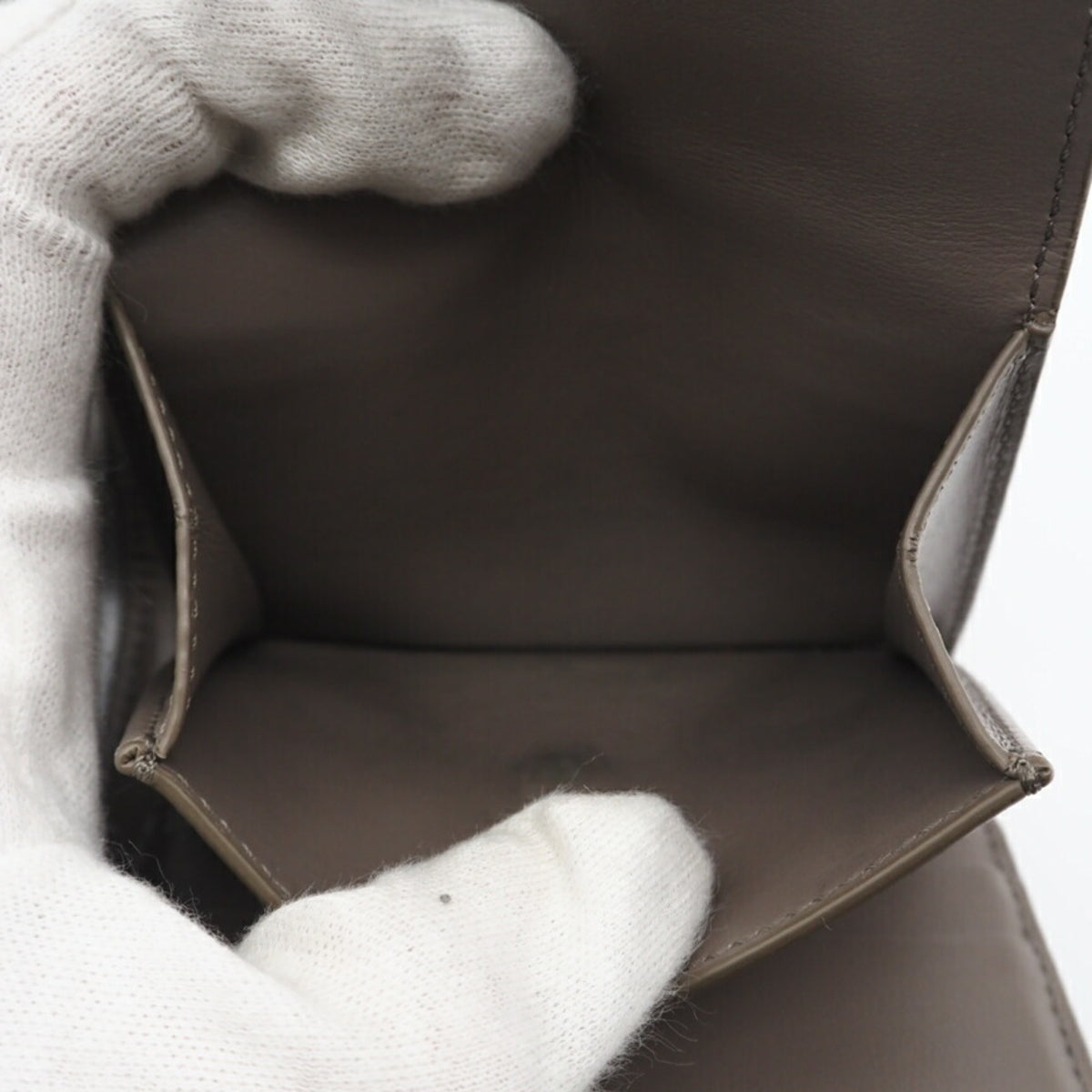 Celine Beige Blue Leather Wallet (Bi-Fold) (Pre-Owned)