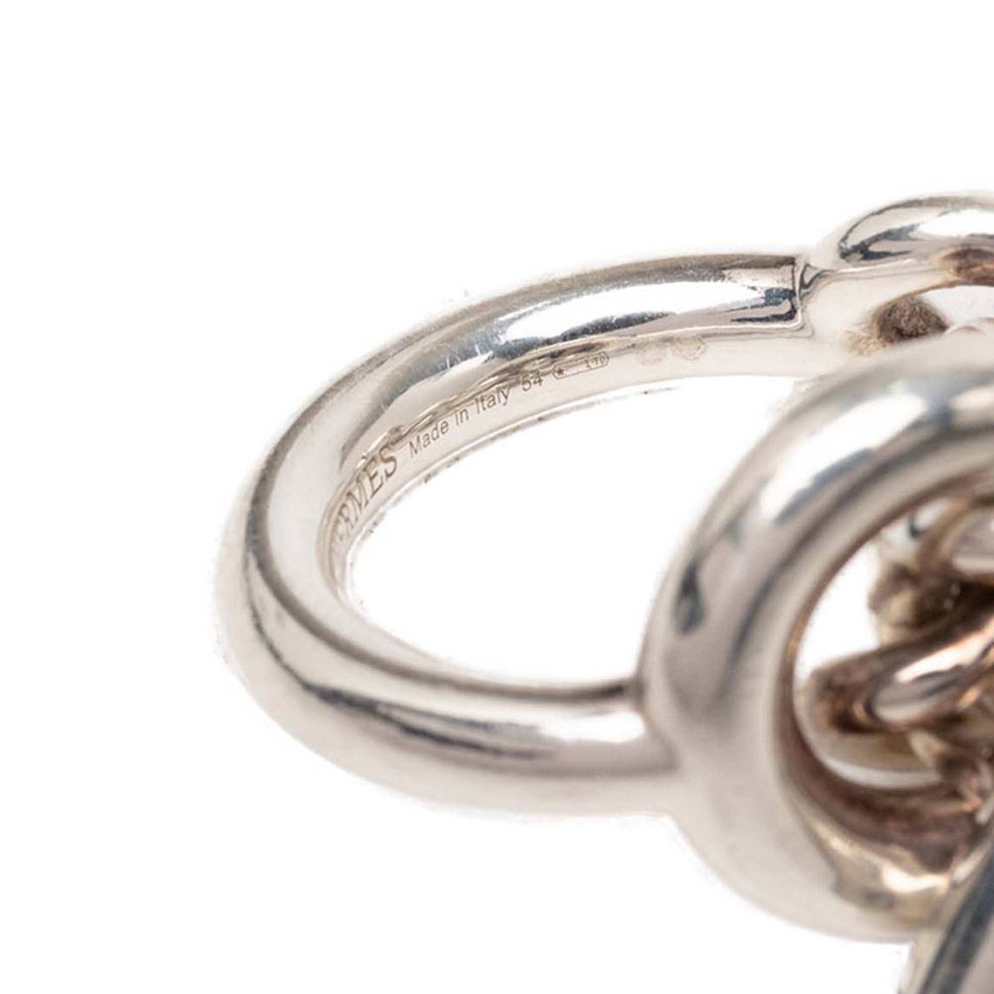 Hermes Silver 925 Band Ring (Pre-Owned)