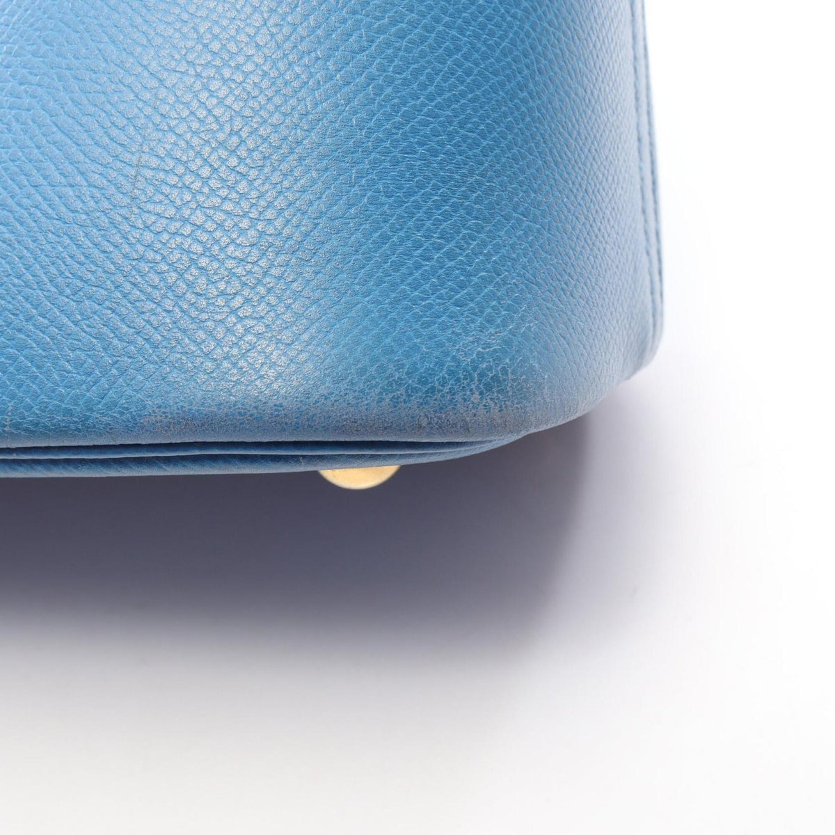 Hermes Blue Courchevel Leather Handbag (Pre-Owned)