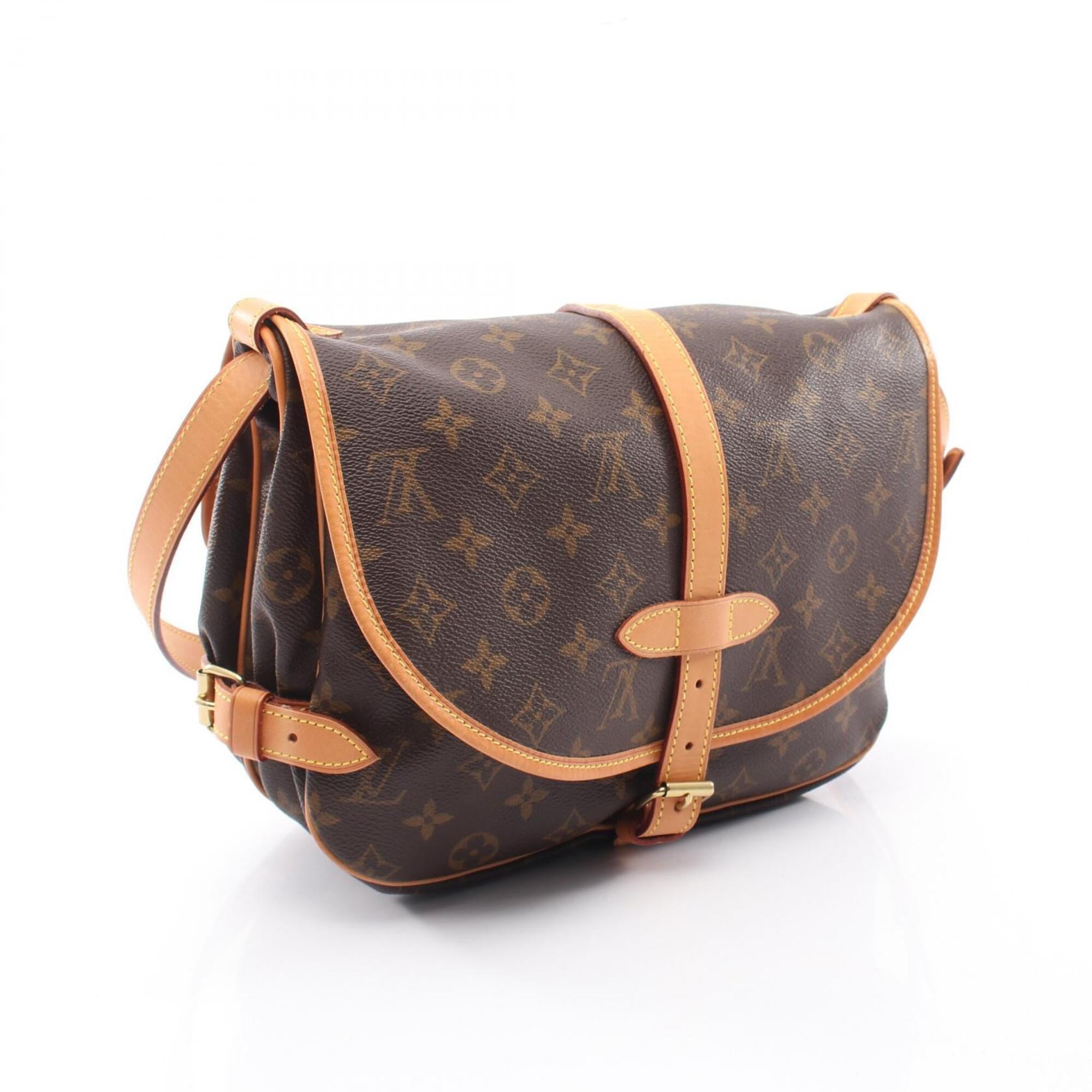 Louis Vuitton Brown Monogram Coated Canvas Monogram Leather Handbag Shoulder Bag (Pre-Owned)