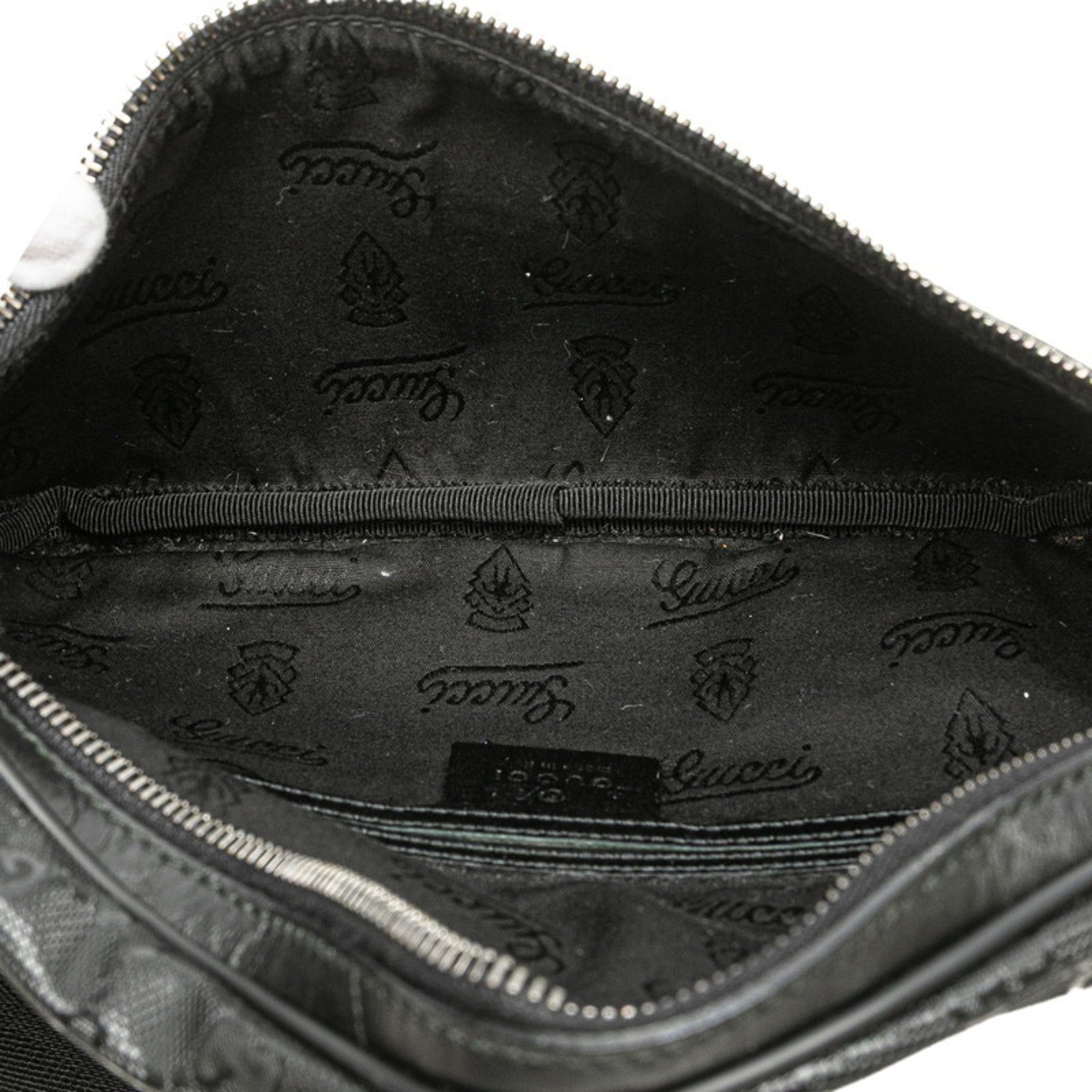 Gucci Black Pvc Leather Fanny Pack Sling Bag (Pre-Owned)