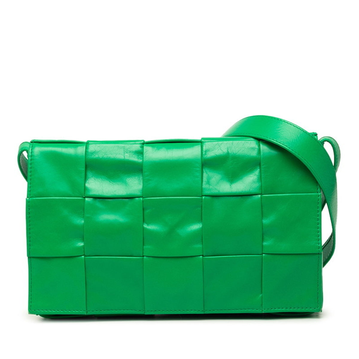 Bottega Veneta Green Leather Shoulder Bag (Pre-Owned)