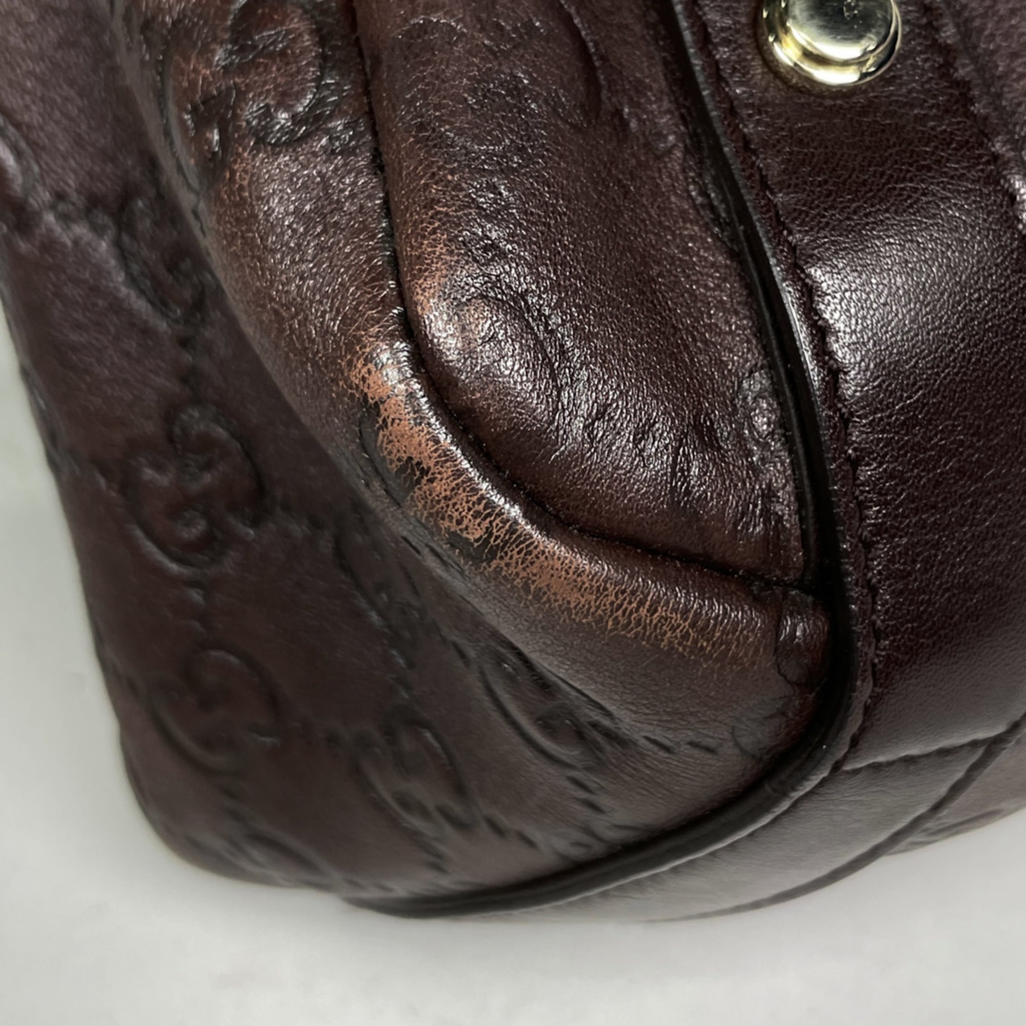 Gucci Brown Leather Tote Bag (Pre-Owned)