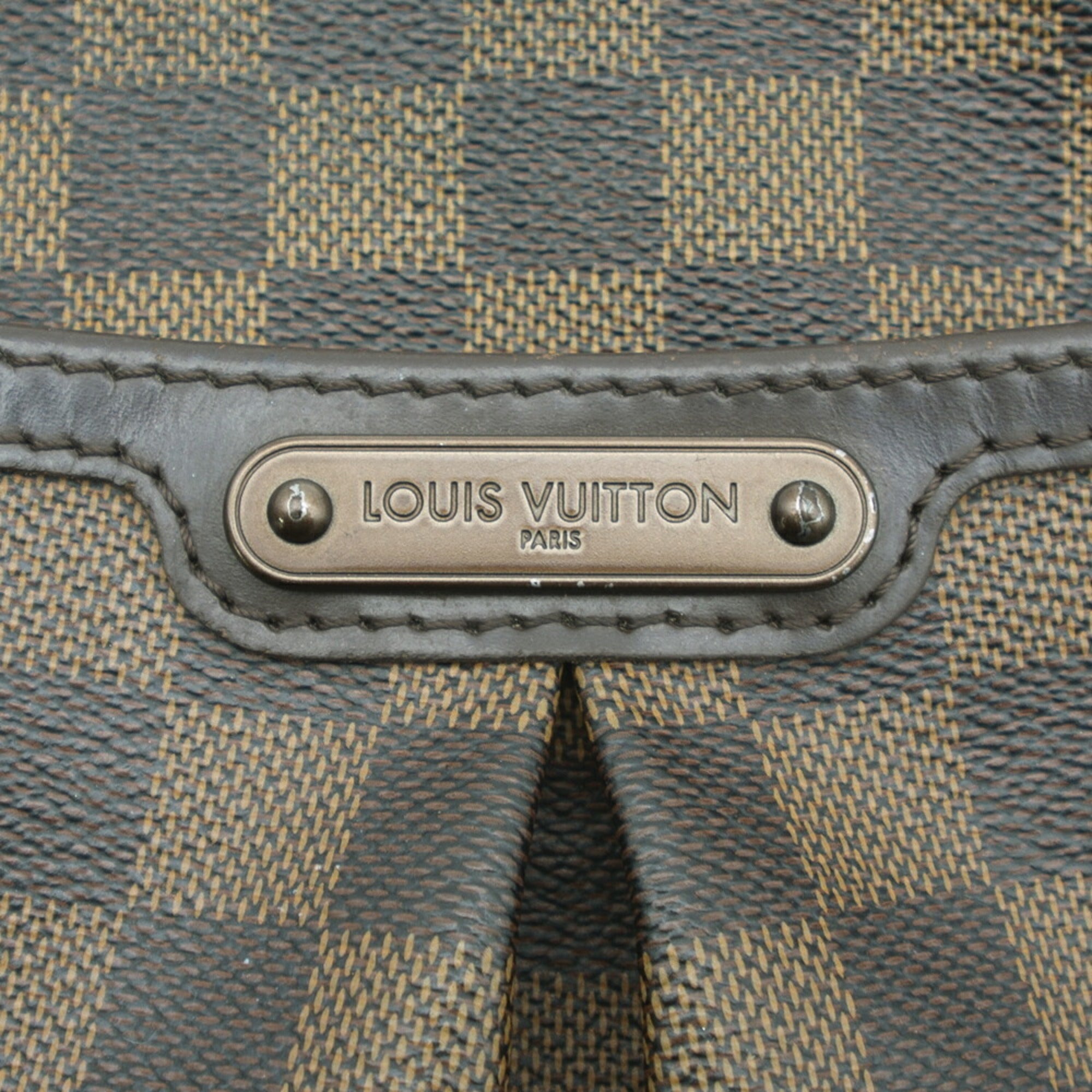 Louis Vuitton Damier Canvas Ebene Damier Canvas Shoulder Bag (Pre-Owned)