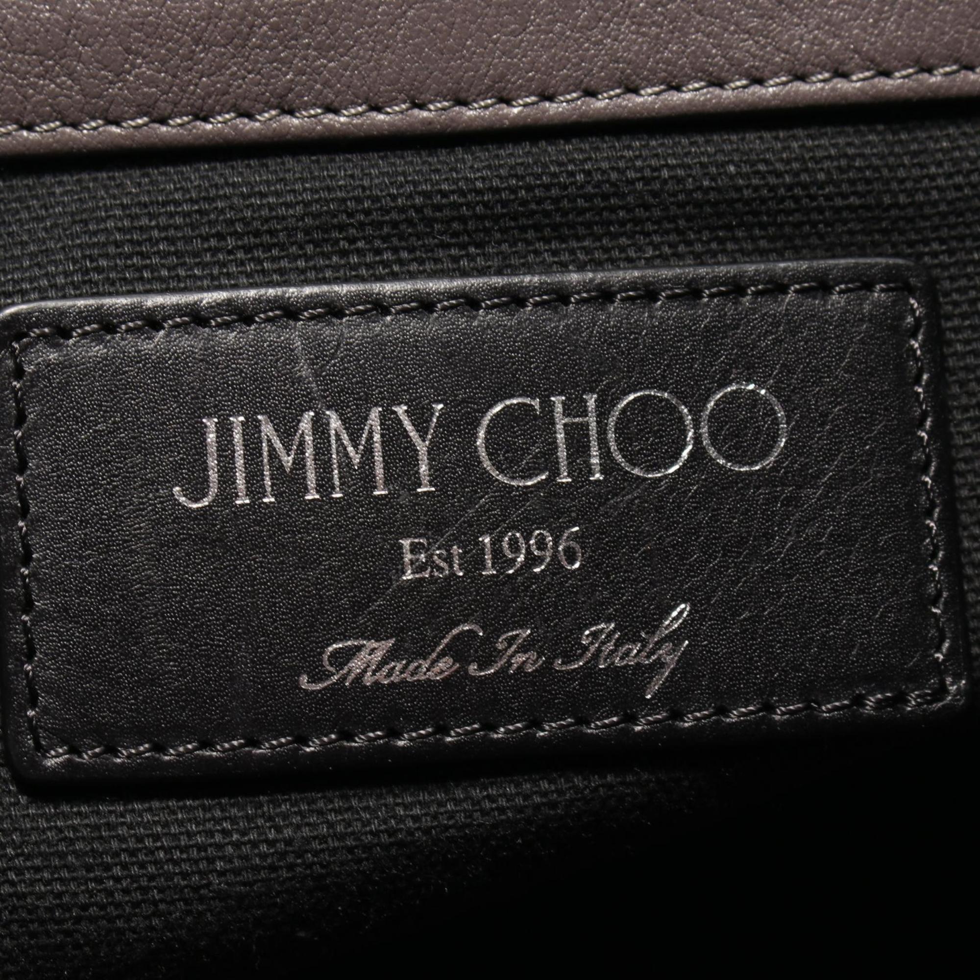 Jimmy Choo Gray Leather Tote Bag (Pre-Owned)