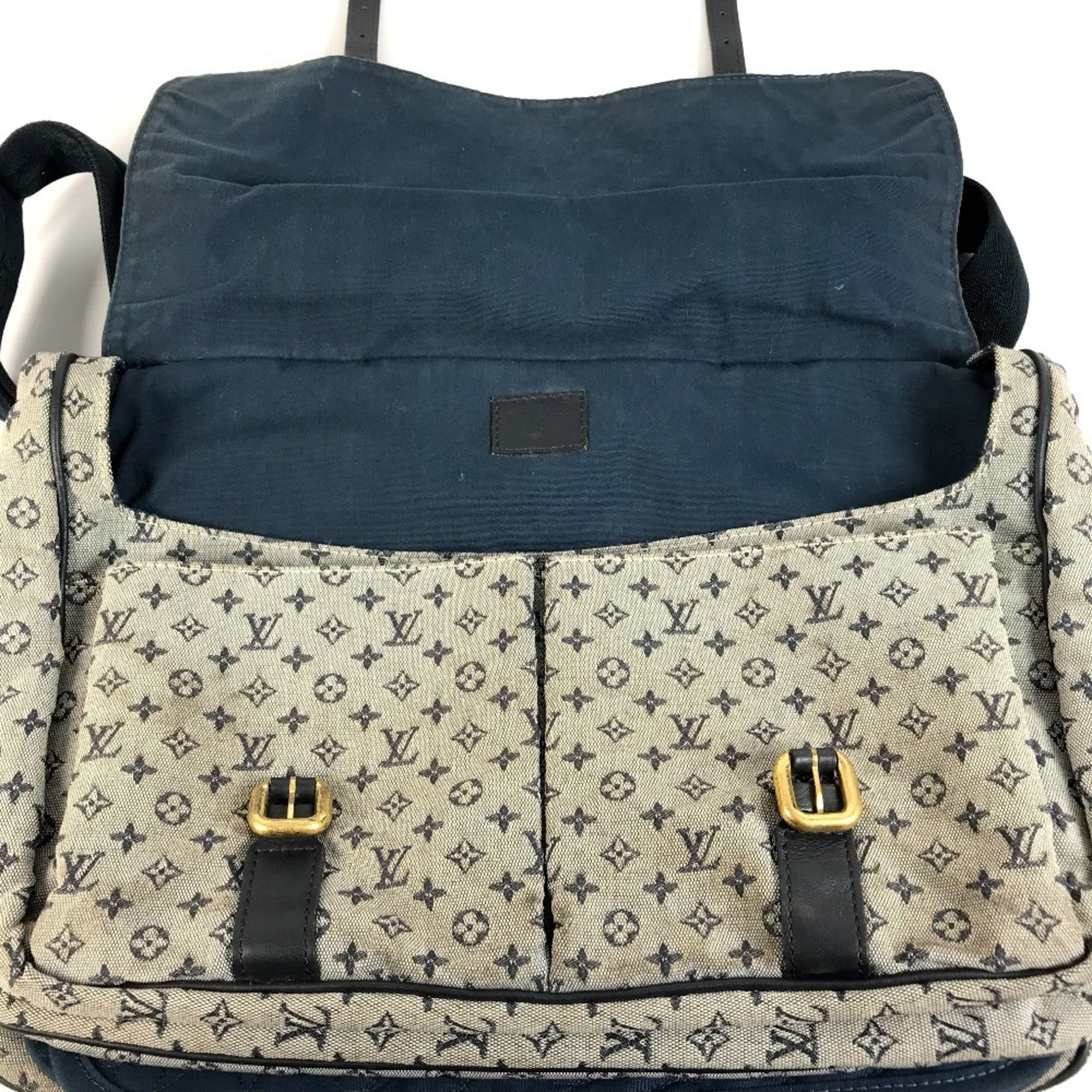 Louis Vuitton Navy Monogram Mini Messenger Bag Shoulder Bag (Pre-Owned)